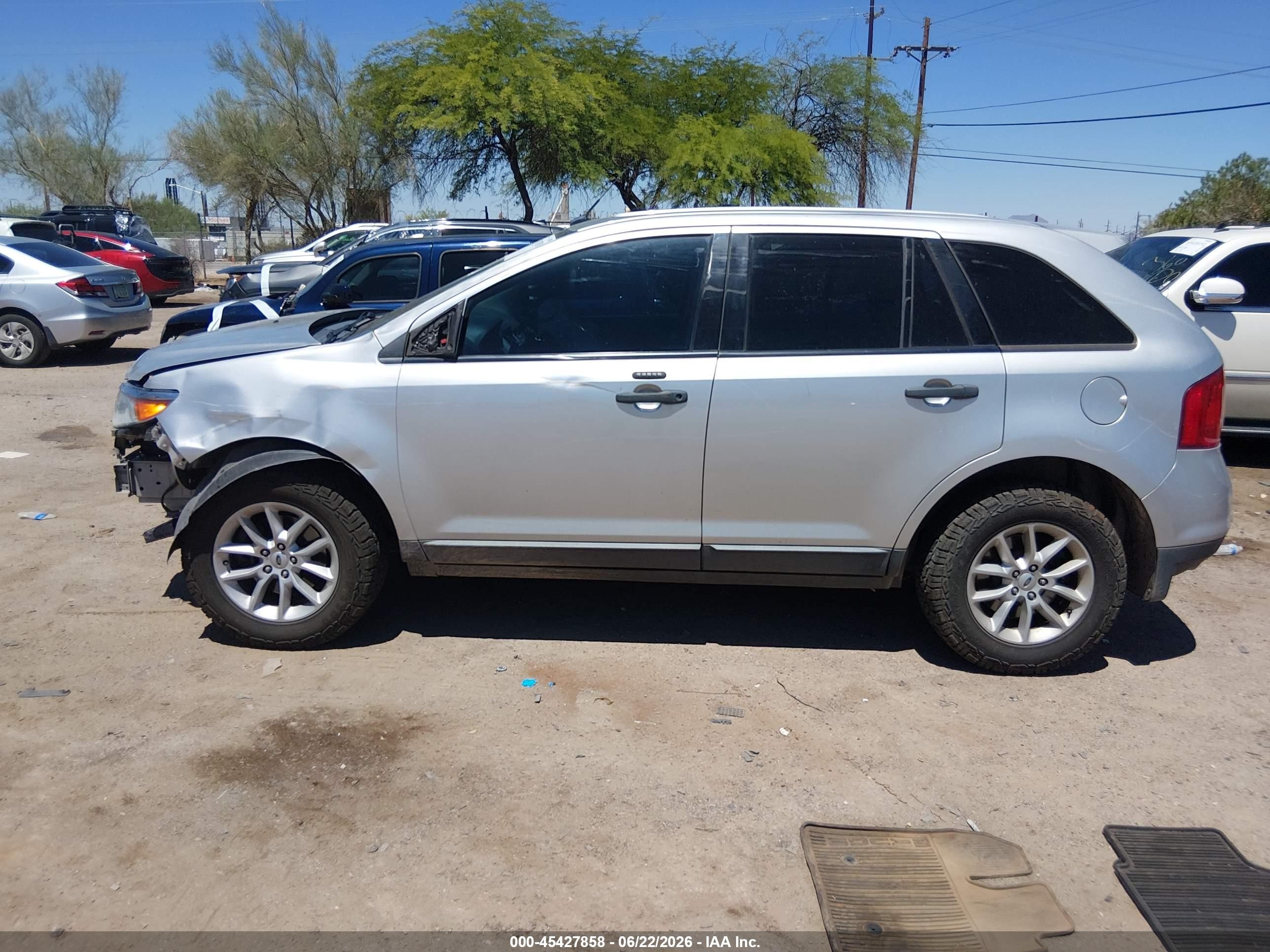 2014 Ford Edge Se Silver vin: 2FMDK3GC2EBB30604