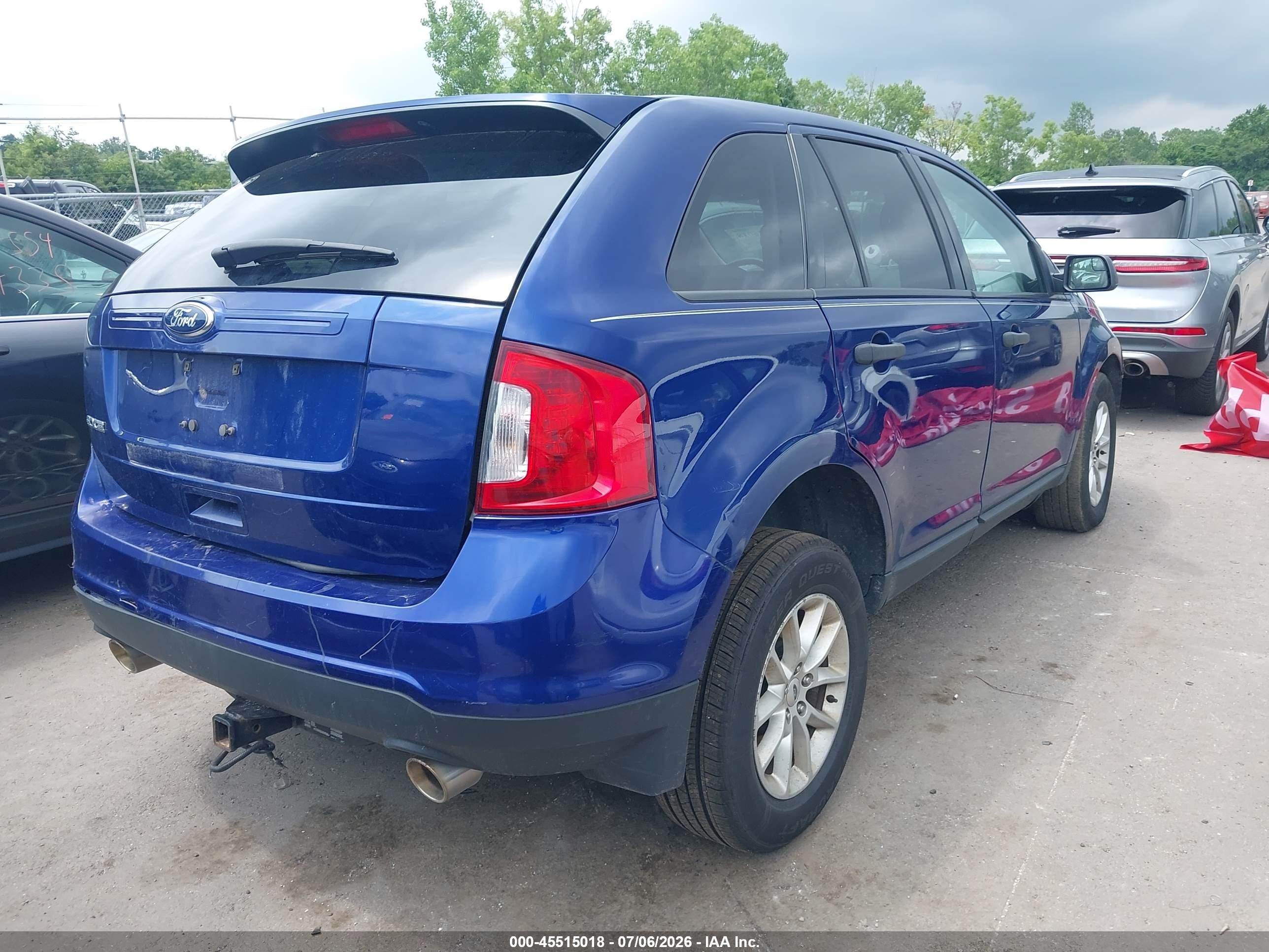 2014 Ford Edge Se Blue vin: 2FMDK3GC2EBB40968