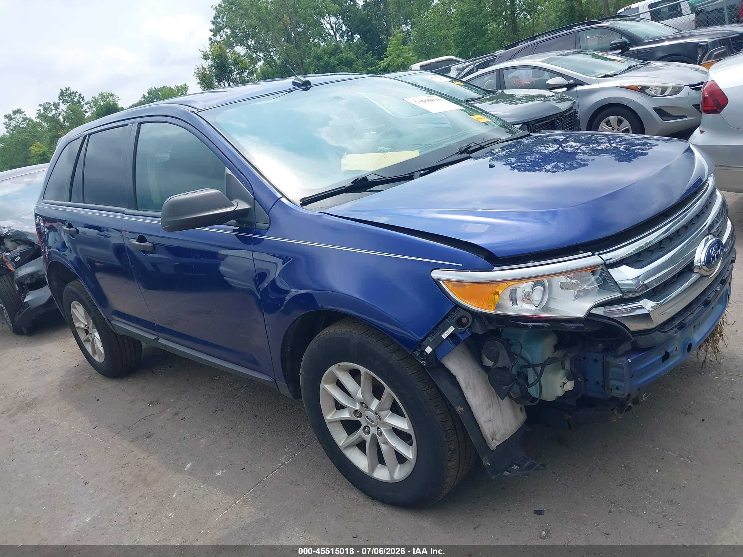 2014 Ford Edge Se Blue vin: 2FMDK3GC2EBB40968