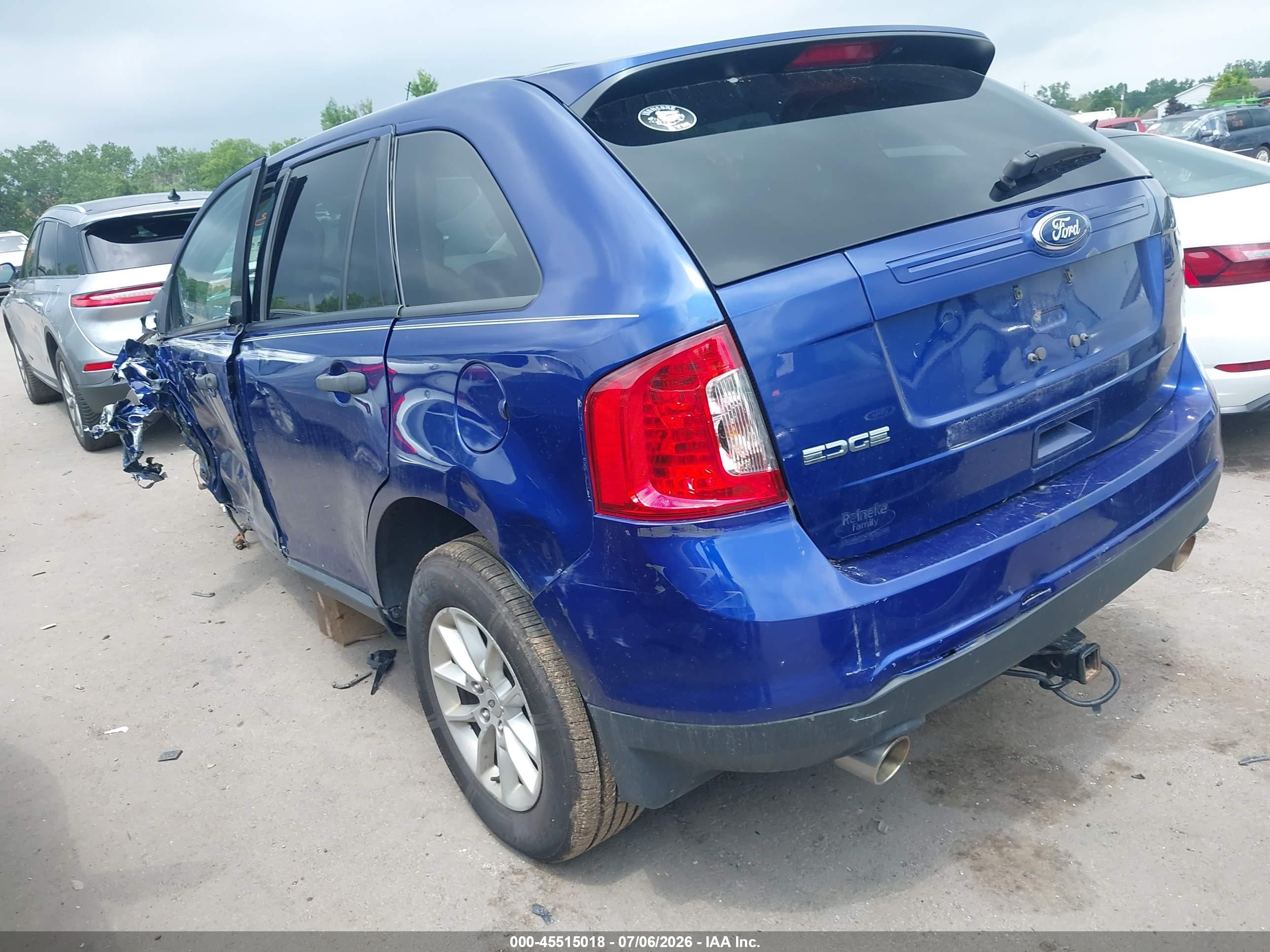 2014 Ford Edge Se Blue vin: 2FMDK3GC2EBB40968