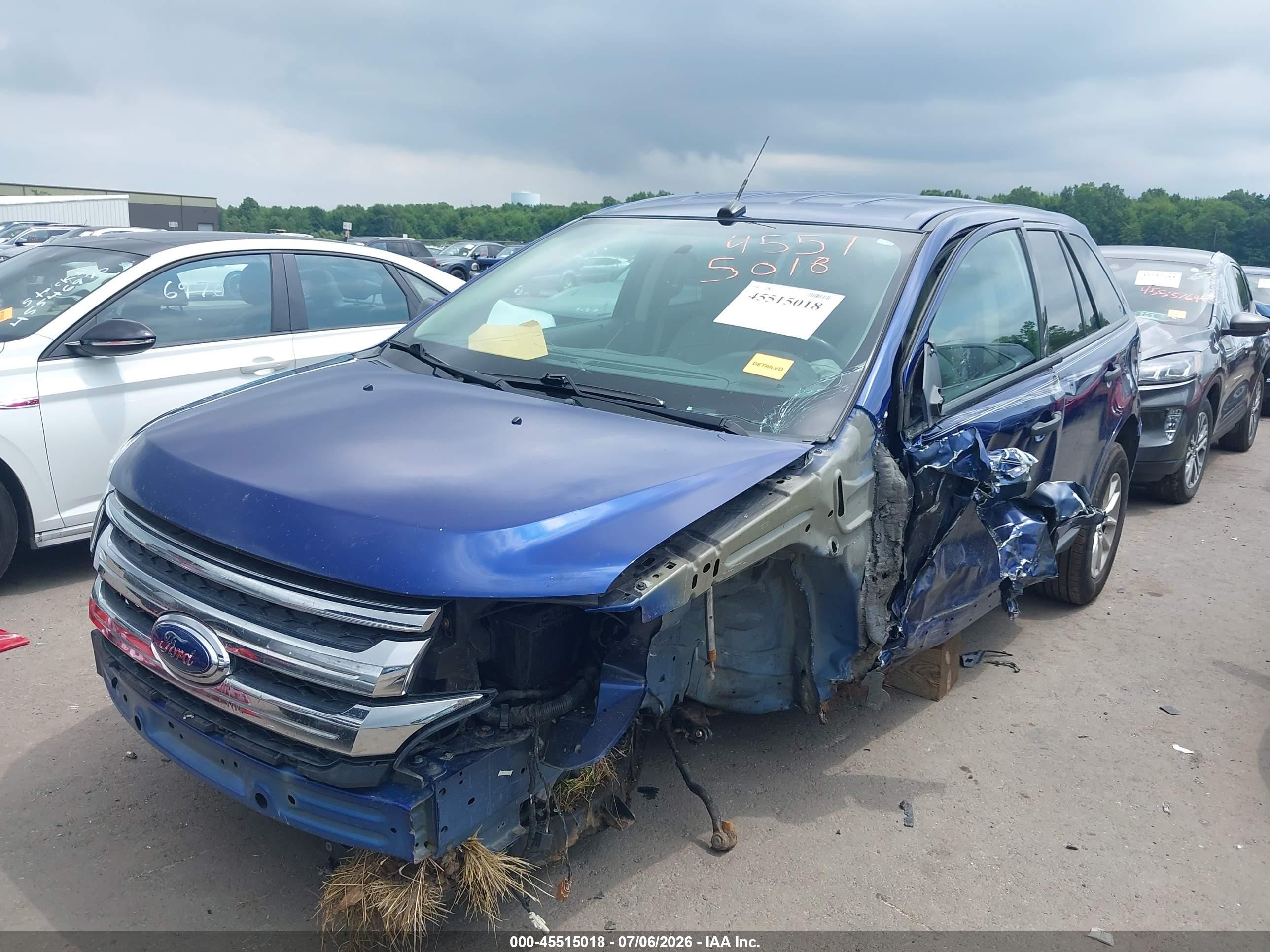 2014 Ford Edge Se Blue vin: 2FMDK3GC2EBB40968
