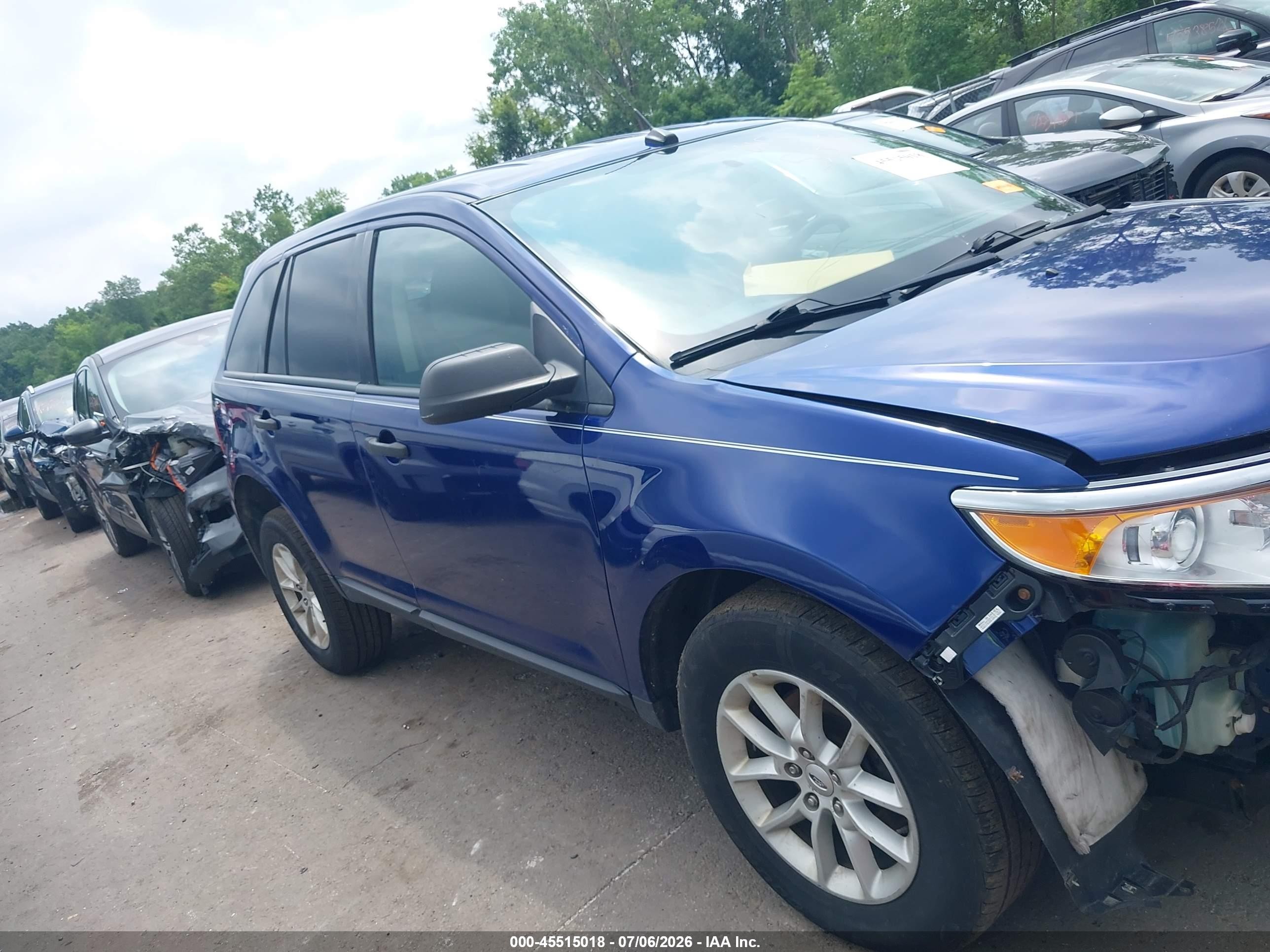 2014 Ford Edge Se Blue vin: 2FMDK3GC2EBB40968