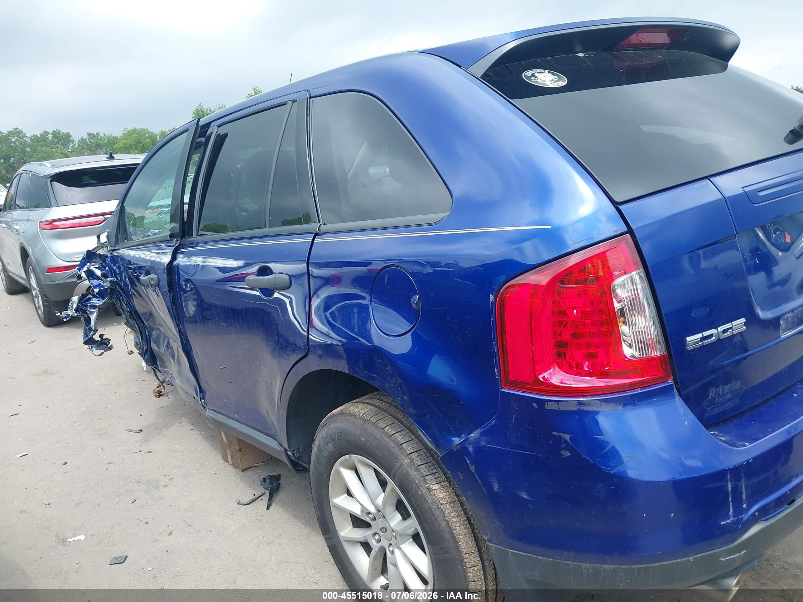 2014 Ford Edge Se Blue vin: 2FMDK3GC2EBB40968