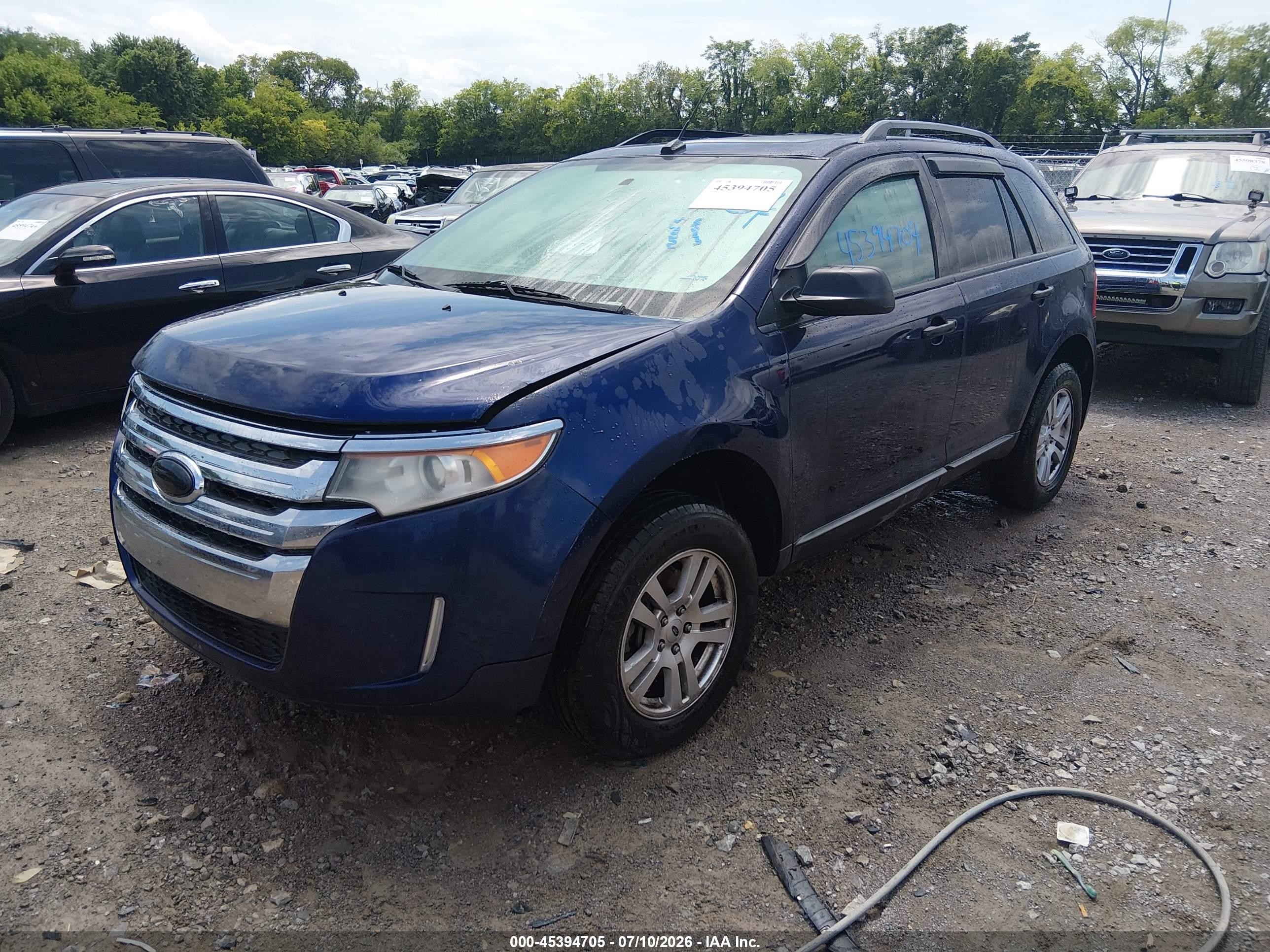 2011 Ford Edge Se Blue vin: 2FMDK3GC3BBB13841