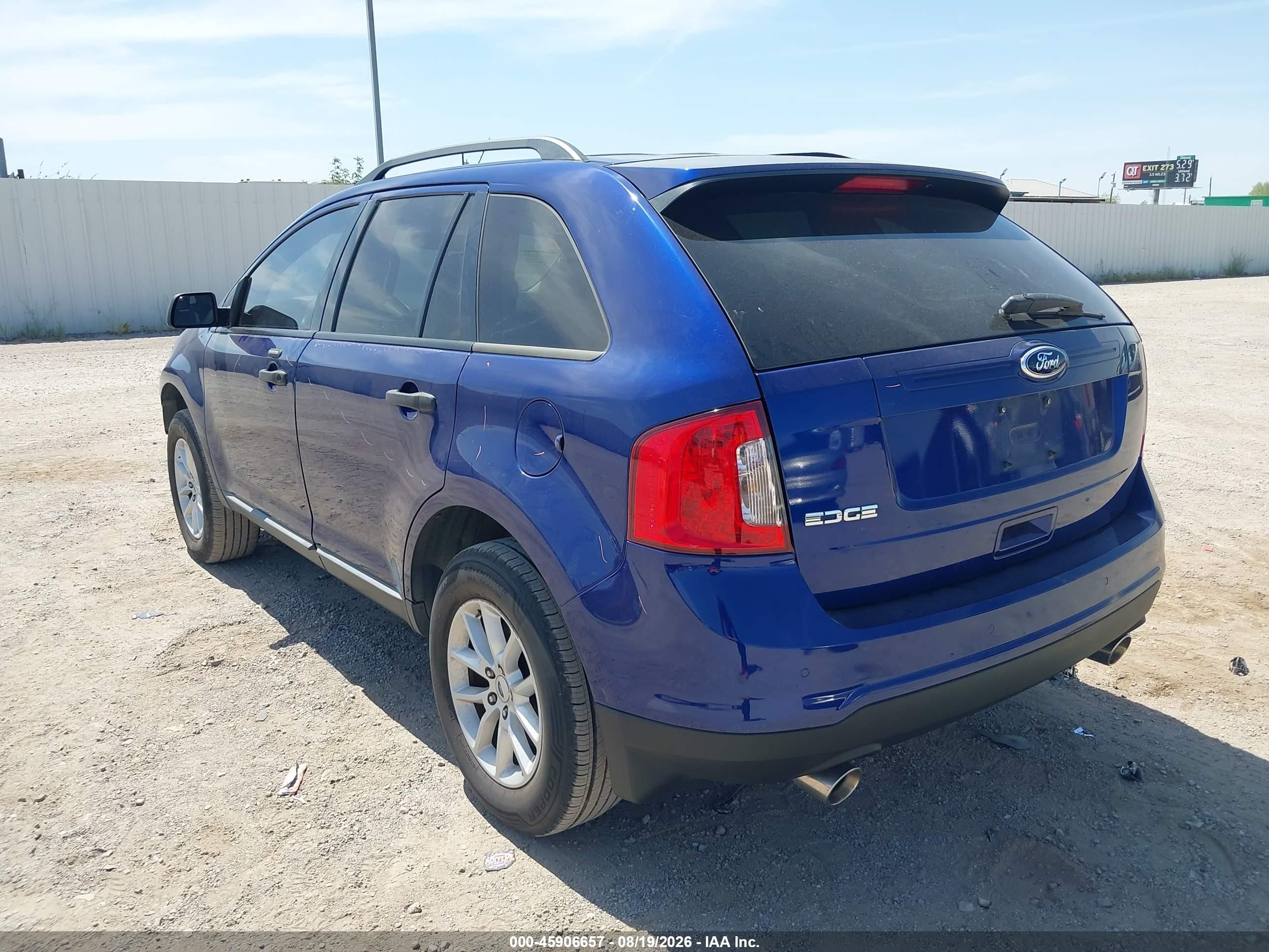 2013 Ford Edge Se Blue vin: 2FMDK3GC3DBB20081