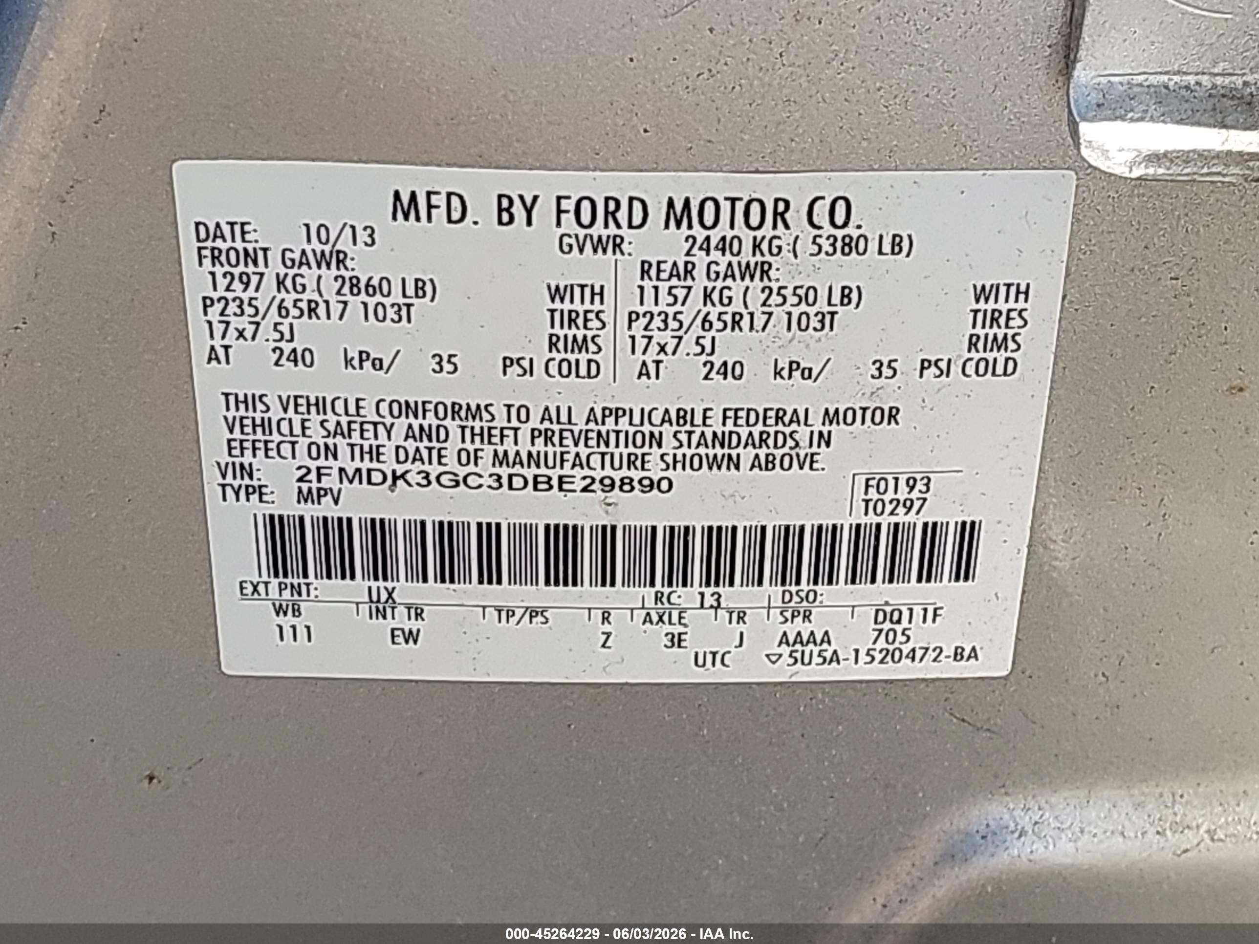 2013 Ford Edge Se Серебряный vin: 2FMDK3GC3DBE29890
