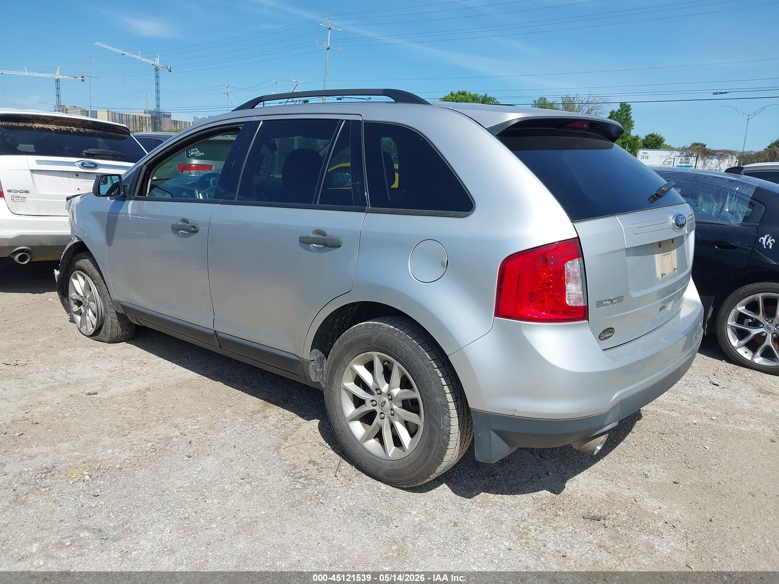 2014 Ford Edge Se Silver vin: 2FMDK3GC3EBA50082