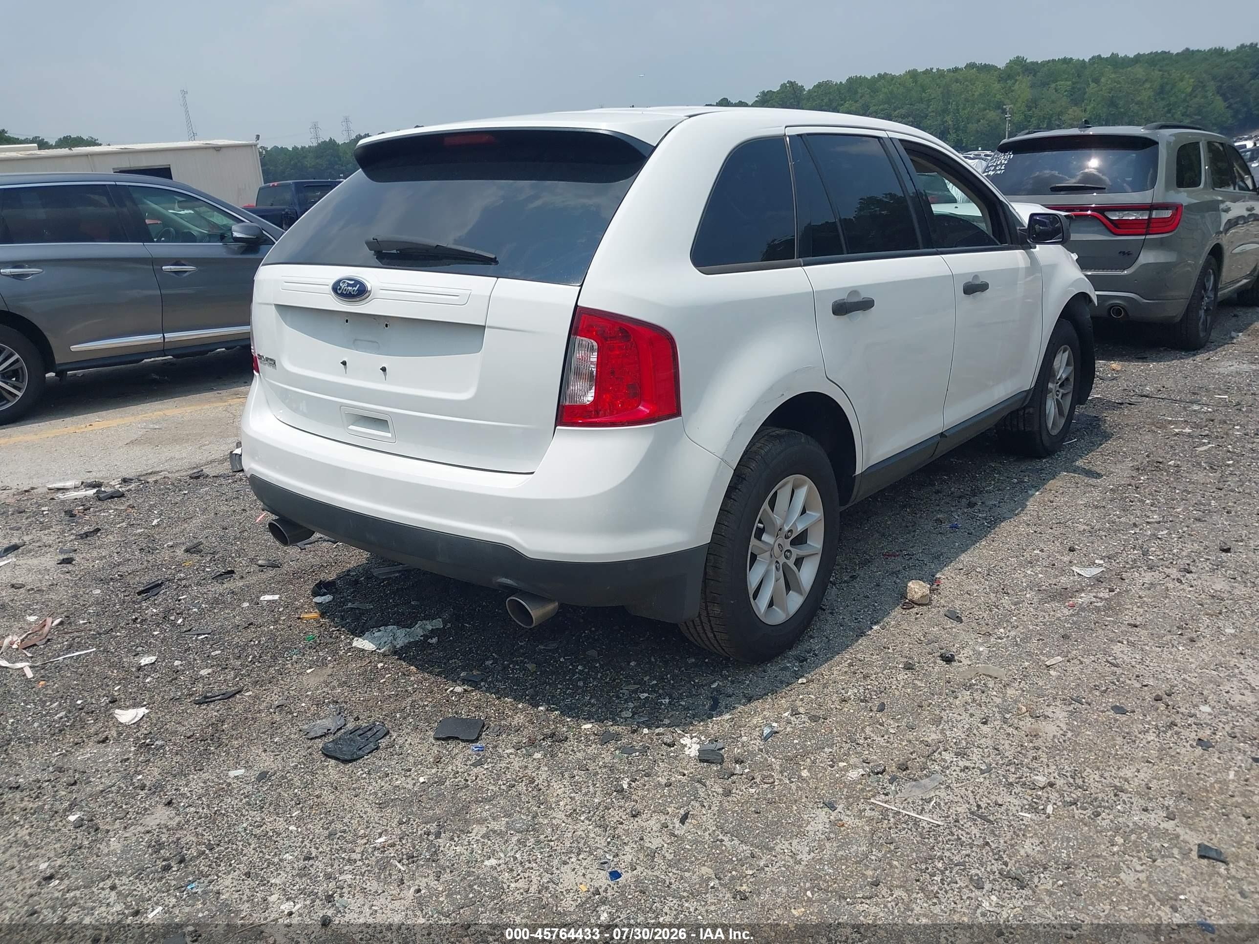 2014 Ford Edge Se White vin: 2FMDK3GC3EBA86273