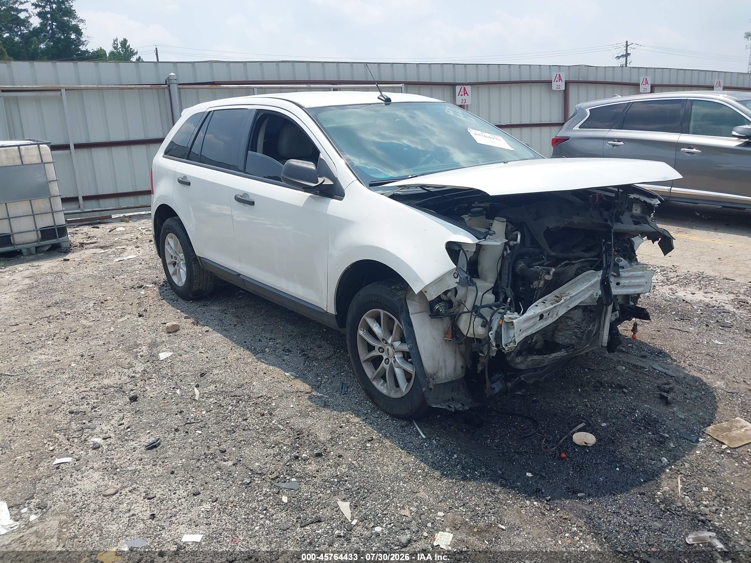 2014 Ford Edge Se White vin: 2FMDK3GC3EBA86273