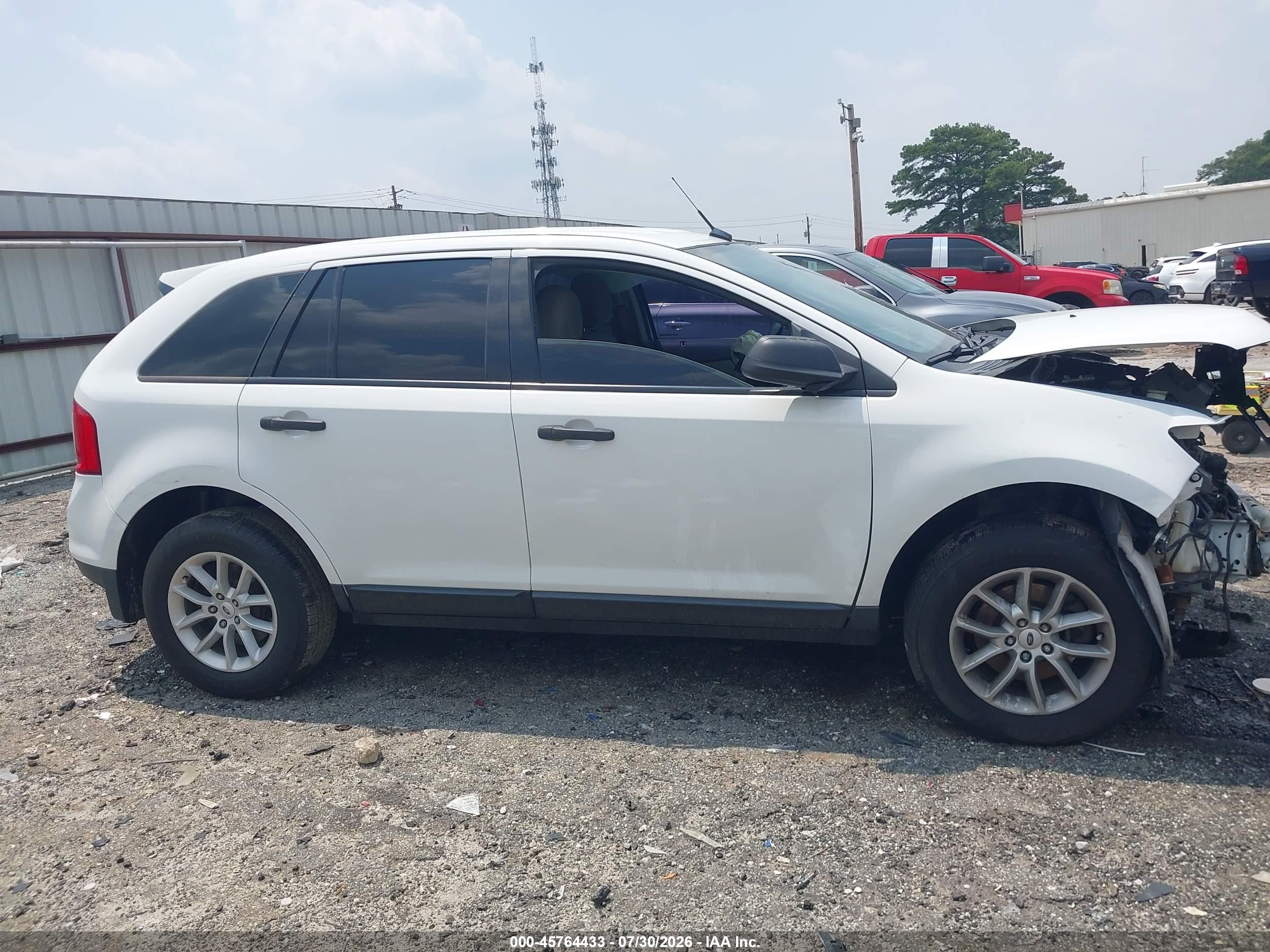 2014 Ford Edge Se White vin: 2FMDK3GC3EBA86273