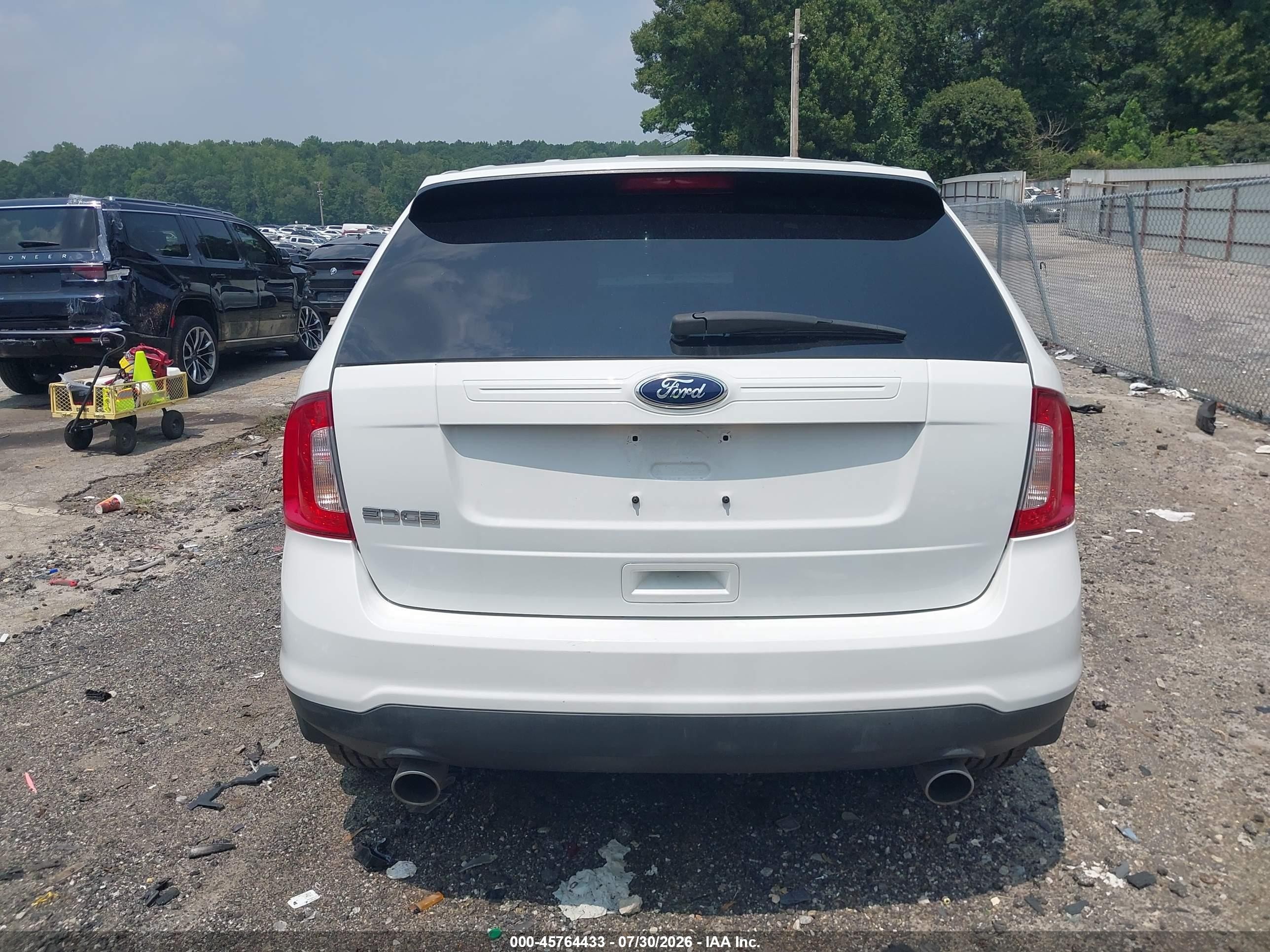2014 Ford Edge Se White vin: 2FMDK3GC3EBA86273
