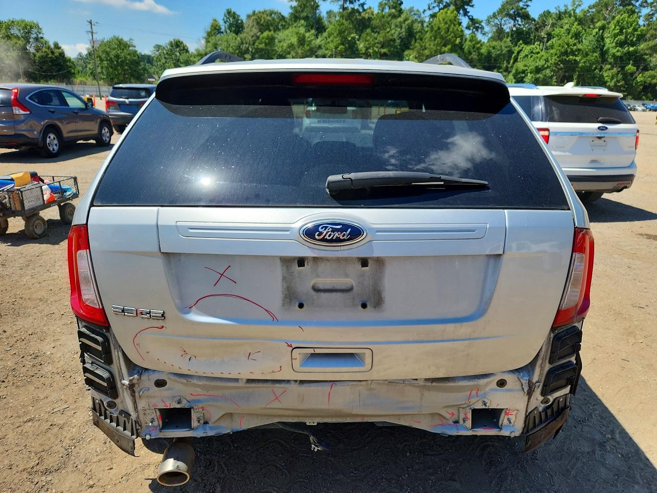 2014 Ford Edge Se Silver vin: 2FMDK3GC3EBA93885