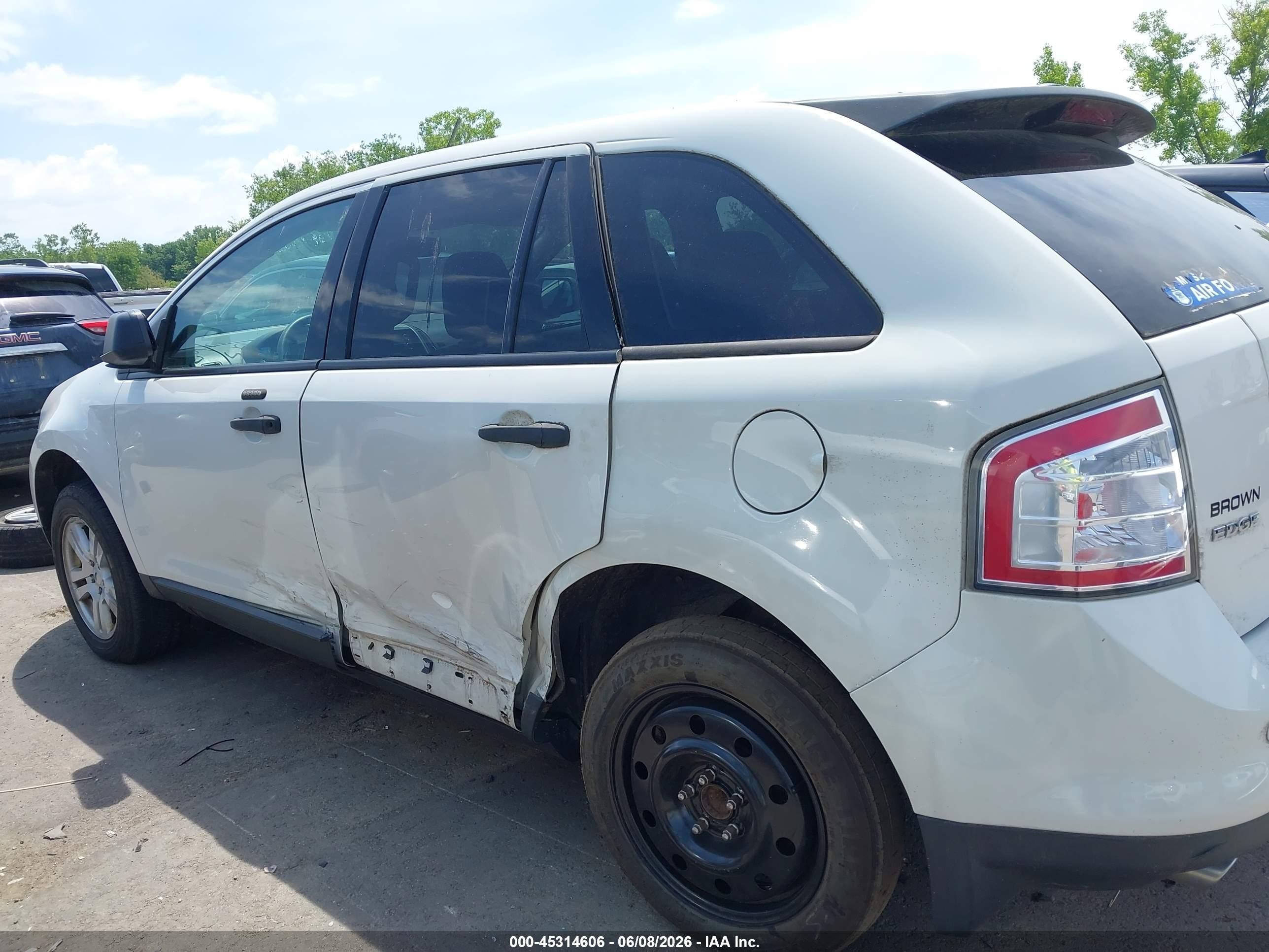 2010 Ford Edge Se White vin: 2FMDK3GC4ABA13584