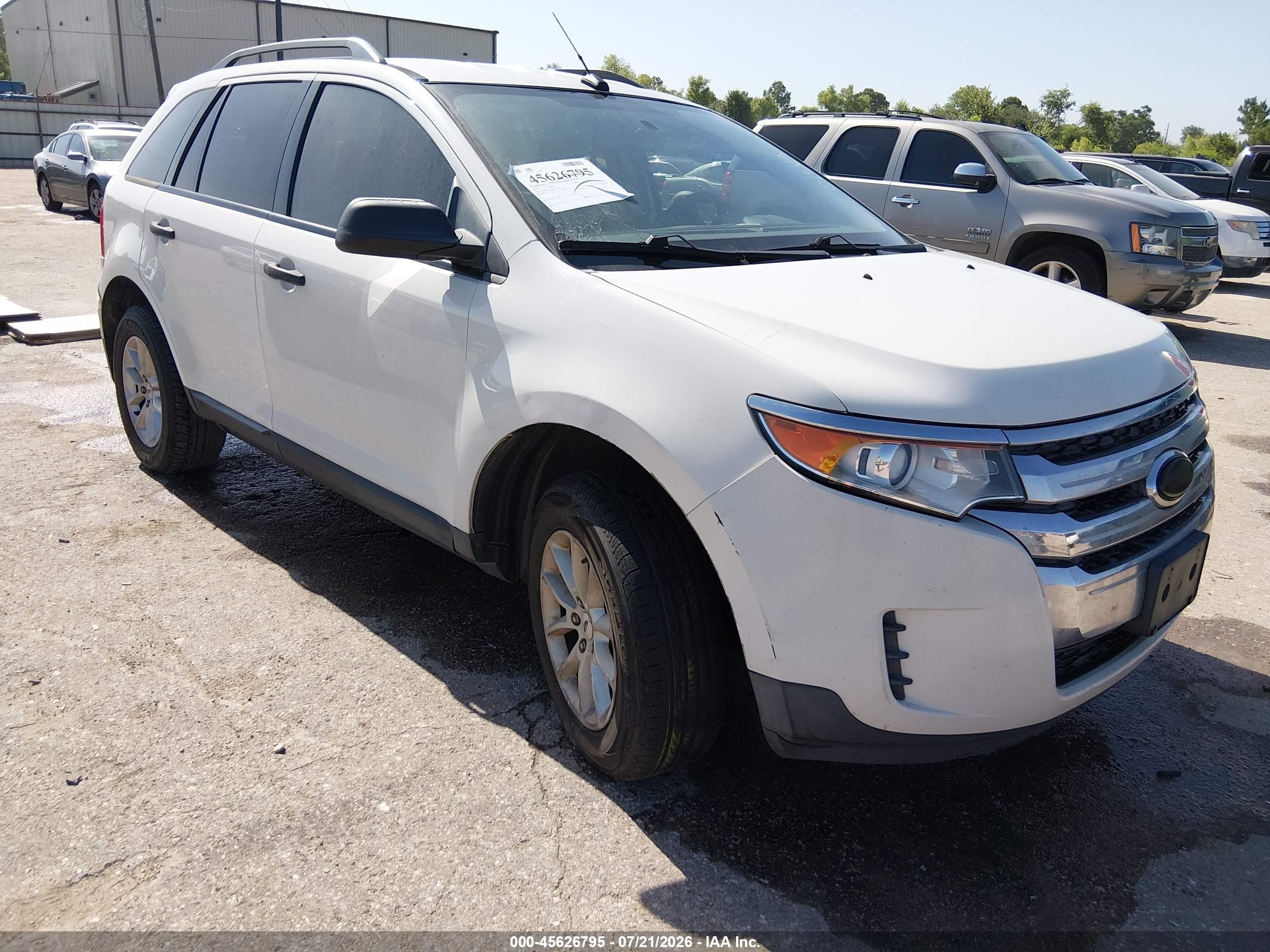 2013 Ford Edge Se White vin: 2FMDK3GC4DBA90153