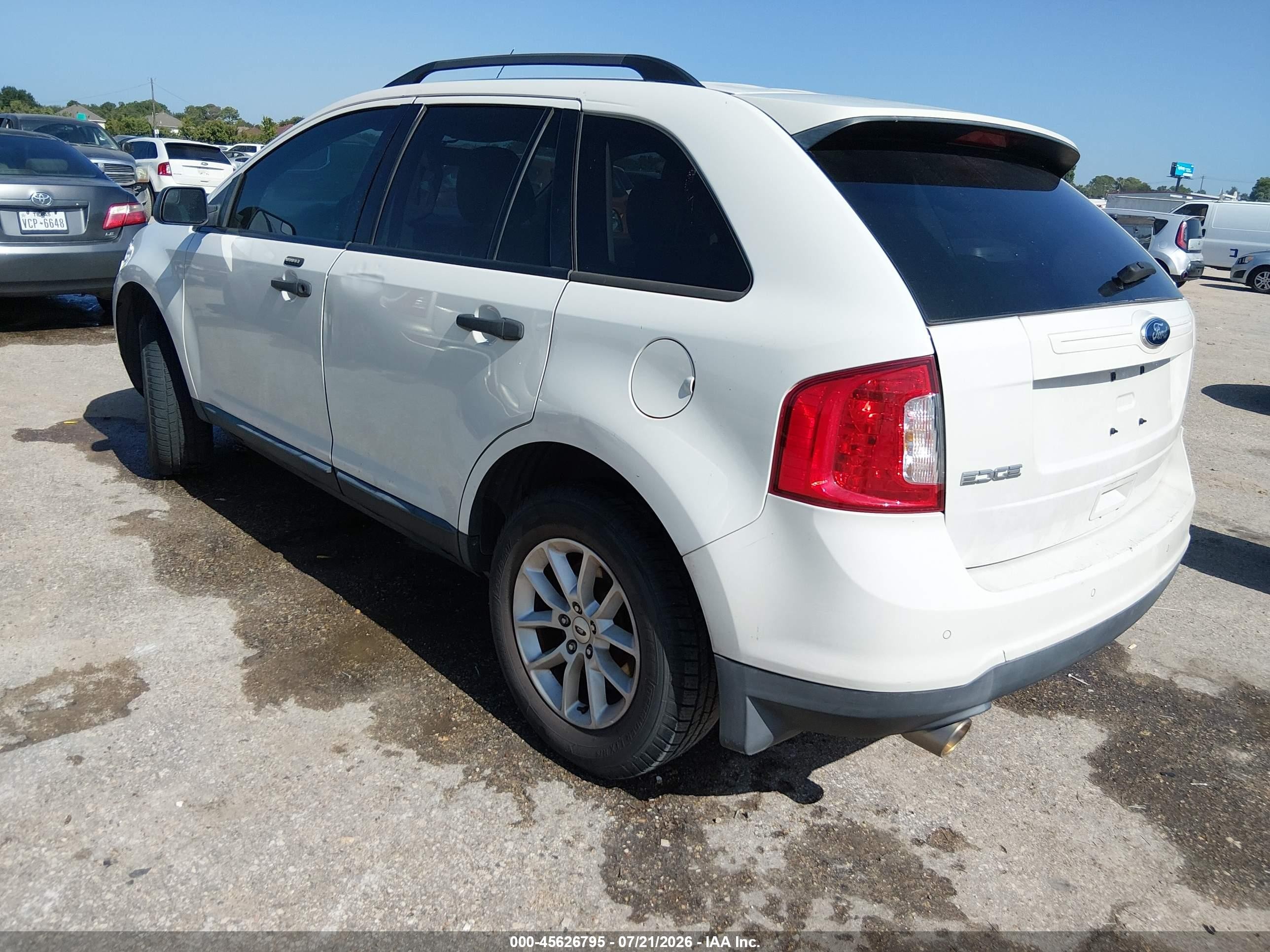 2013 Ford Edge Se White vin: 2FMDK3GC4DBA90153