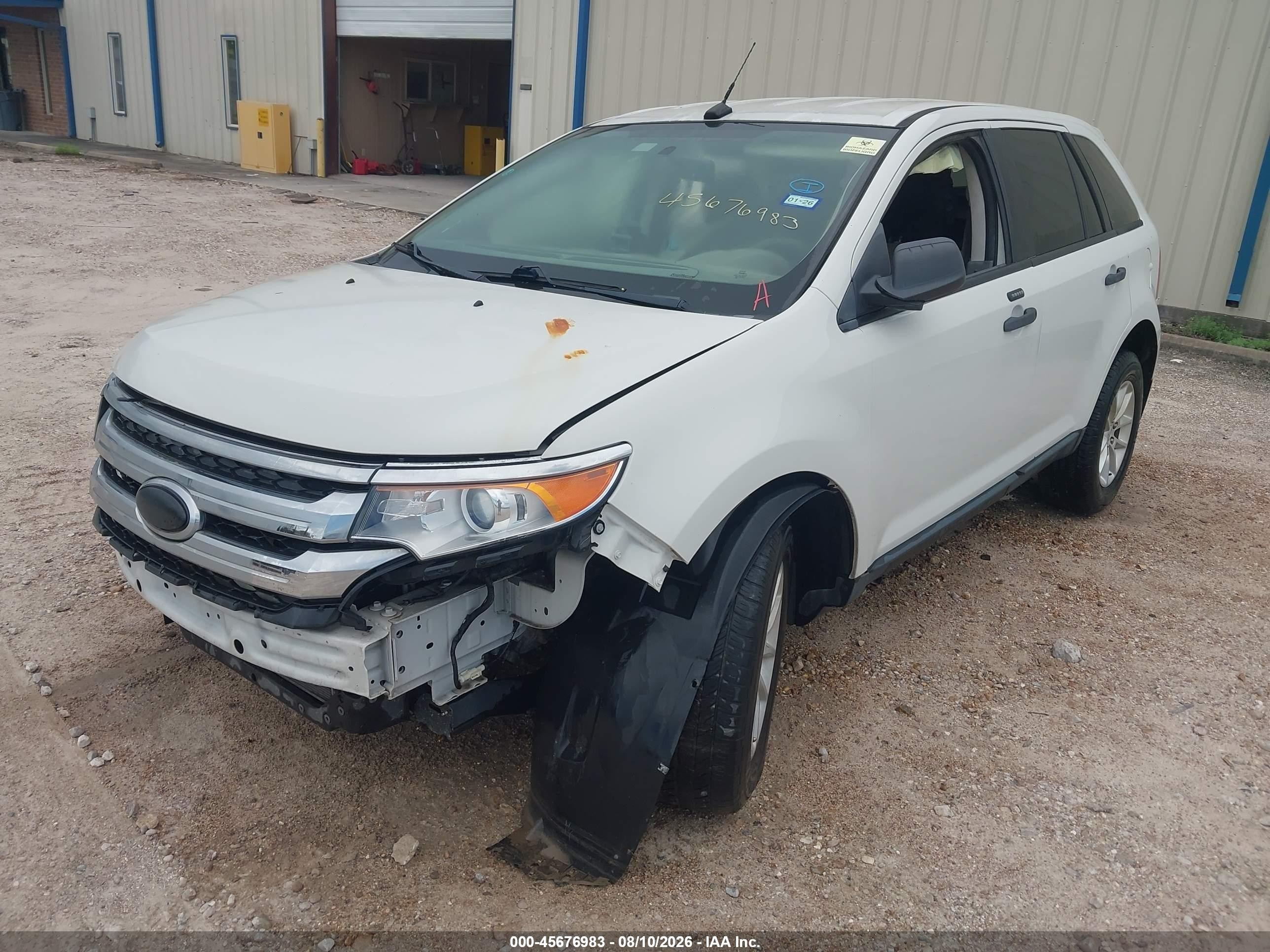 2013 Ford Edge Se White vin: 2FMDK3GC4DBB47516