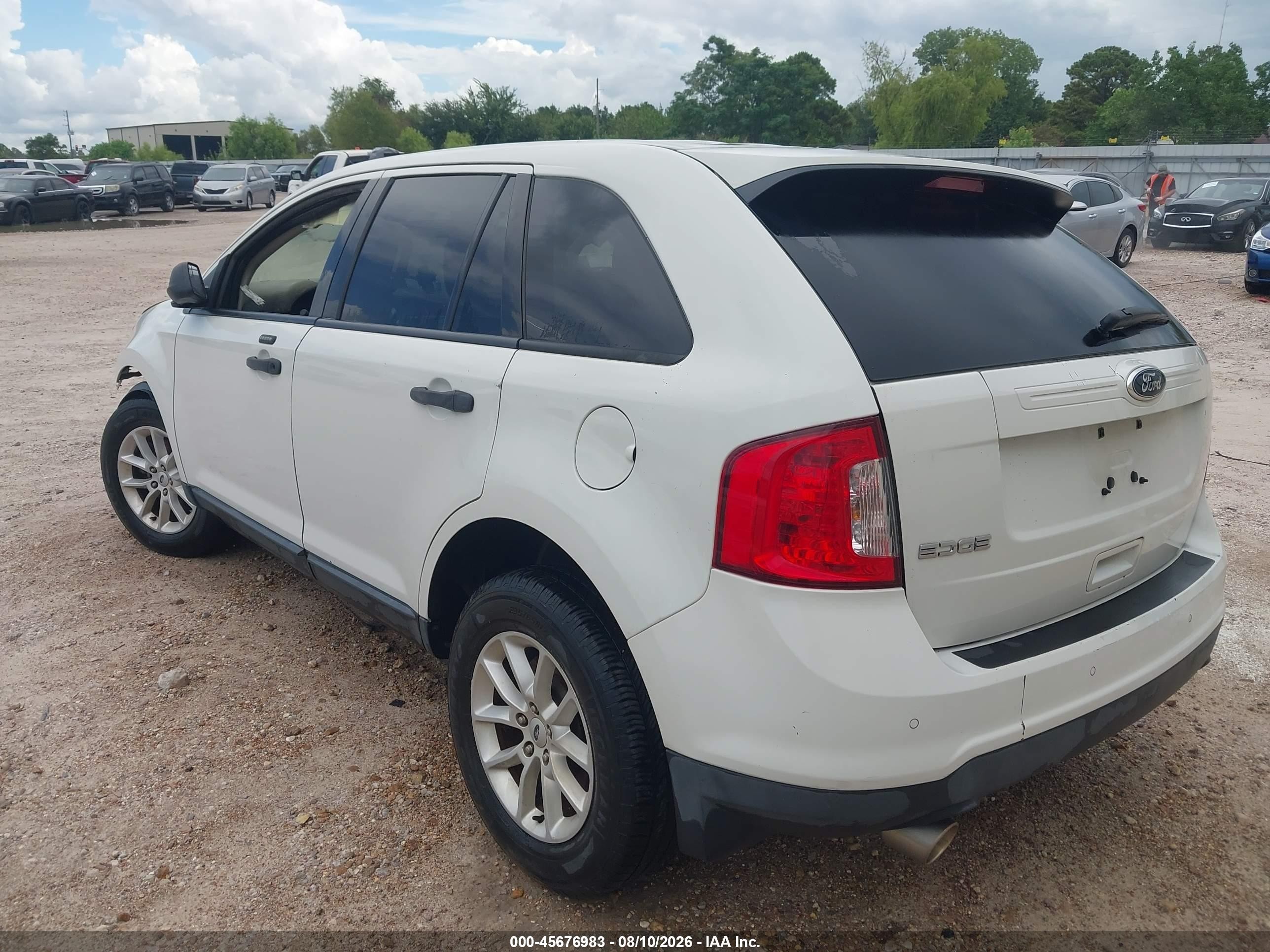2013 Ford Edge Se White vin: 2FMDK3GC4DBB47516