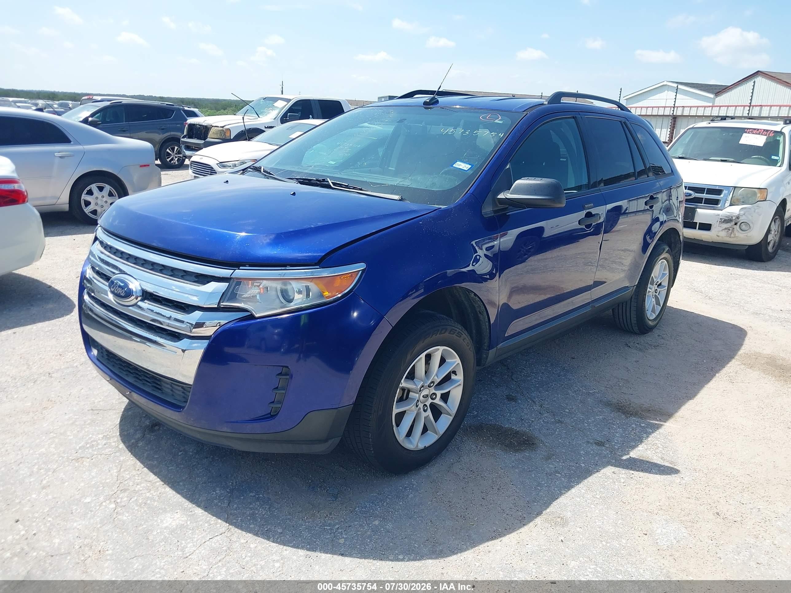 2013 Ford Edge Se Синий vin: 2FMDK3GC4DBC02319