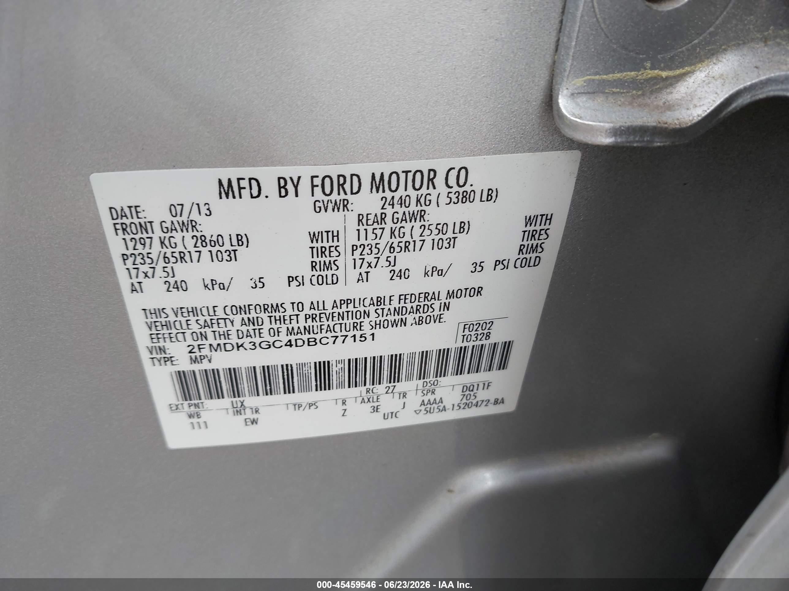 2013 Ford Edge Se Silver vin: 2FMDK3GC4DBC77151