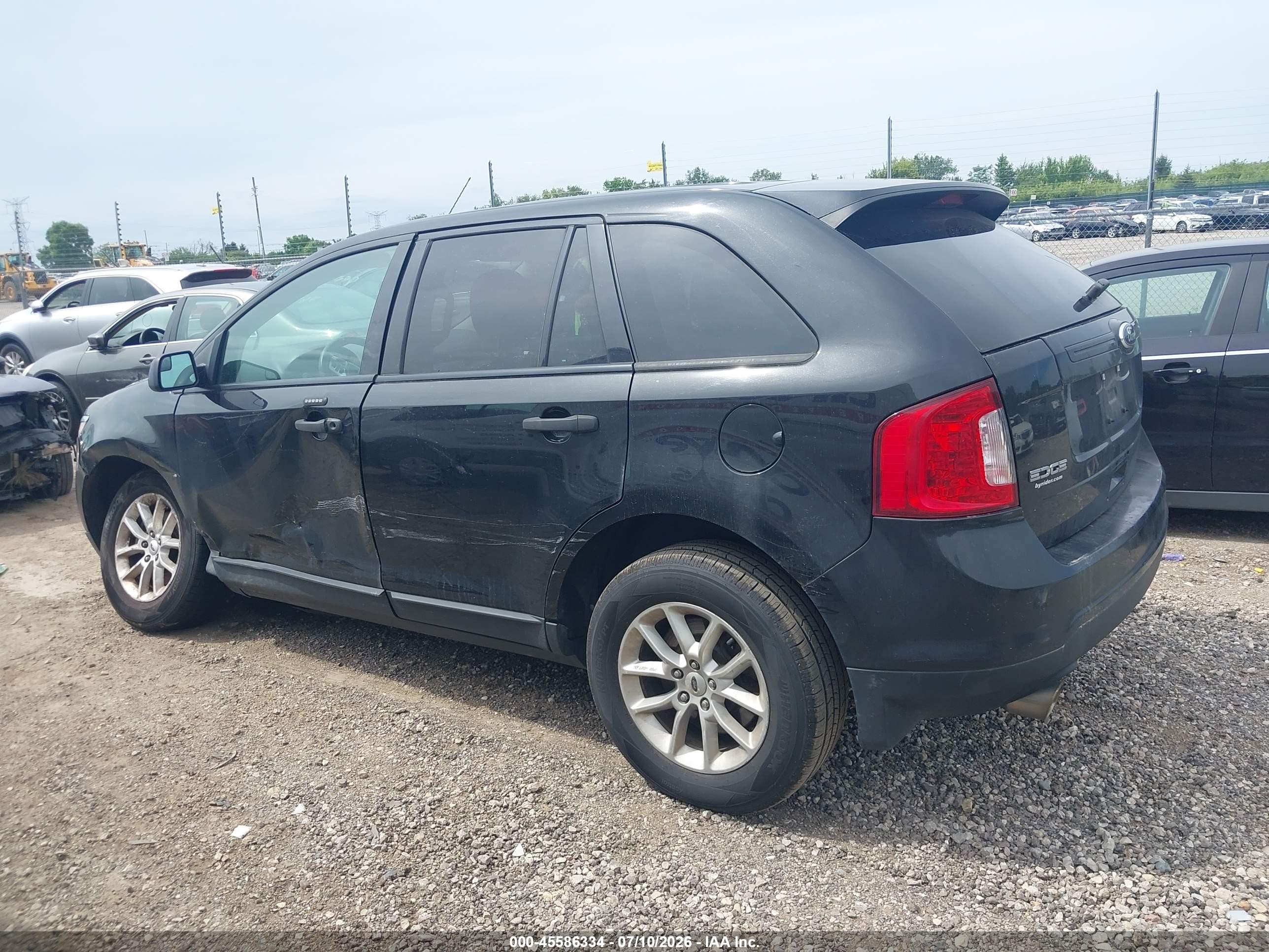 2013 Ford Edge Se Black vin: 2FMDK3GC4DBE15223