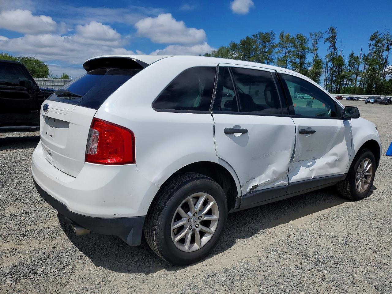 2014 Ford Edge Se White vin: 2FMDK3GC4EBB13822