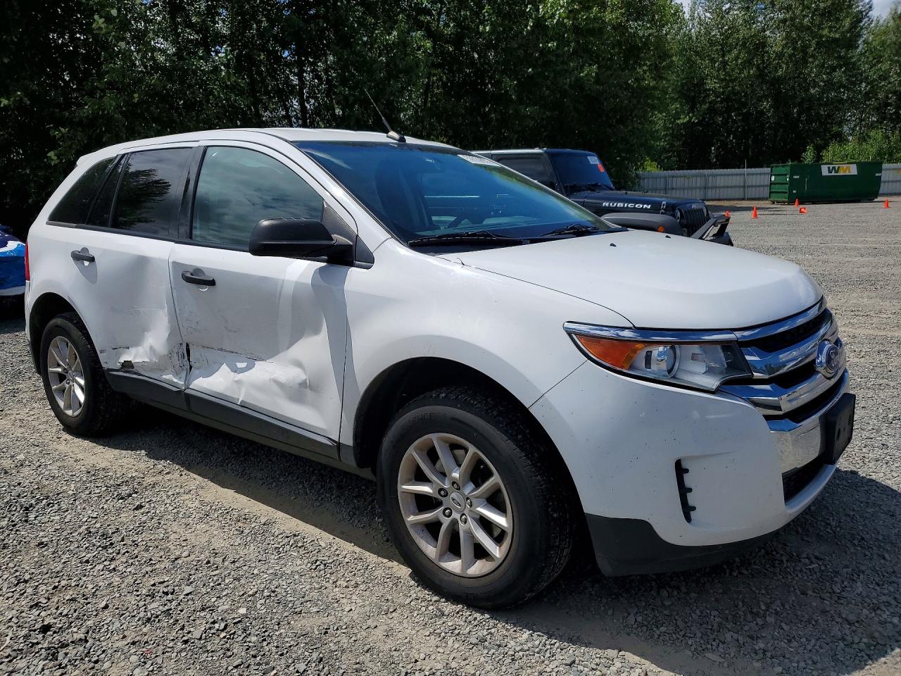 2014 Ford Edge Se White vin: 2FMDK3GC4EBB13822