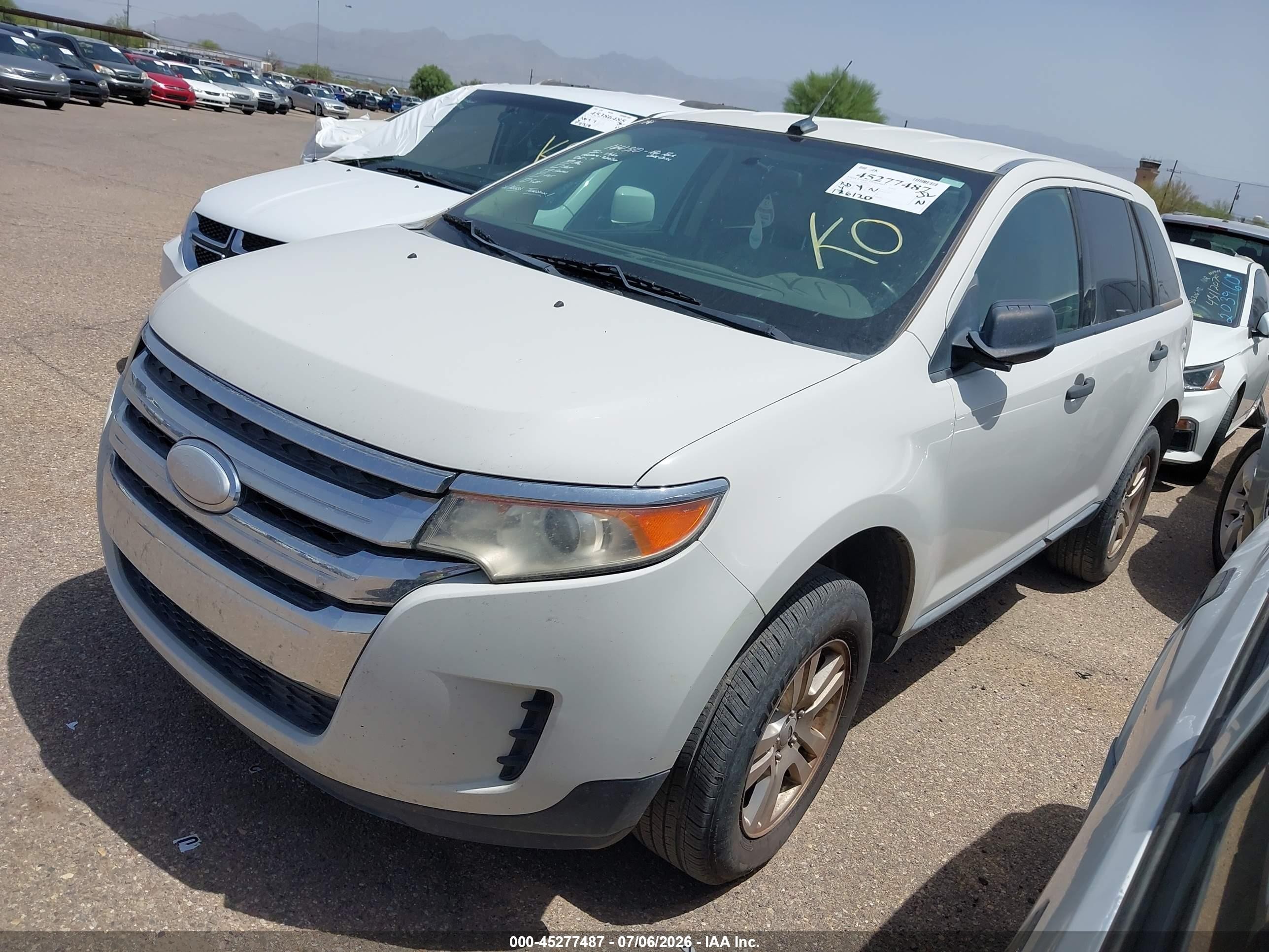 2012 Ford Edge Se White vin: 2FMDK3GC5CBA41977