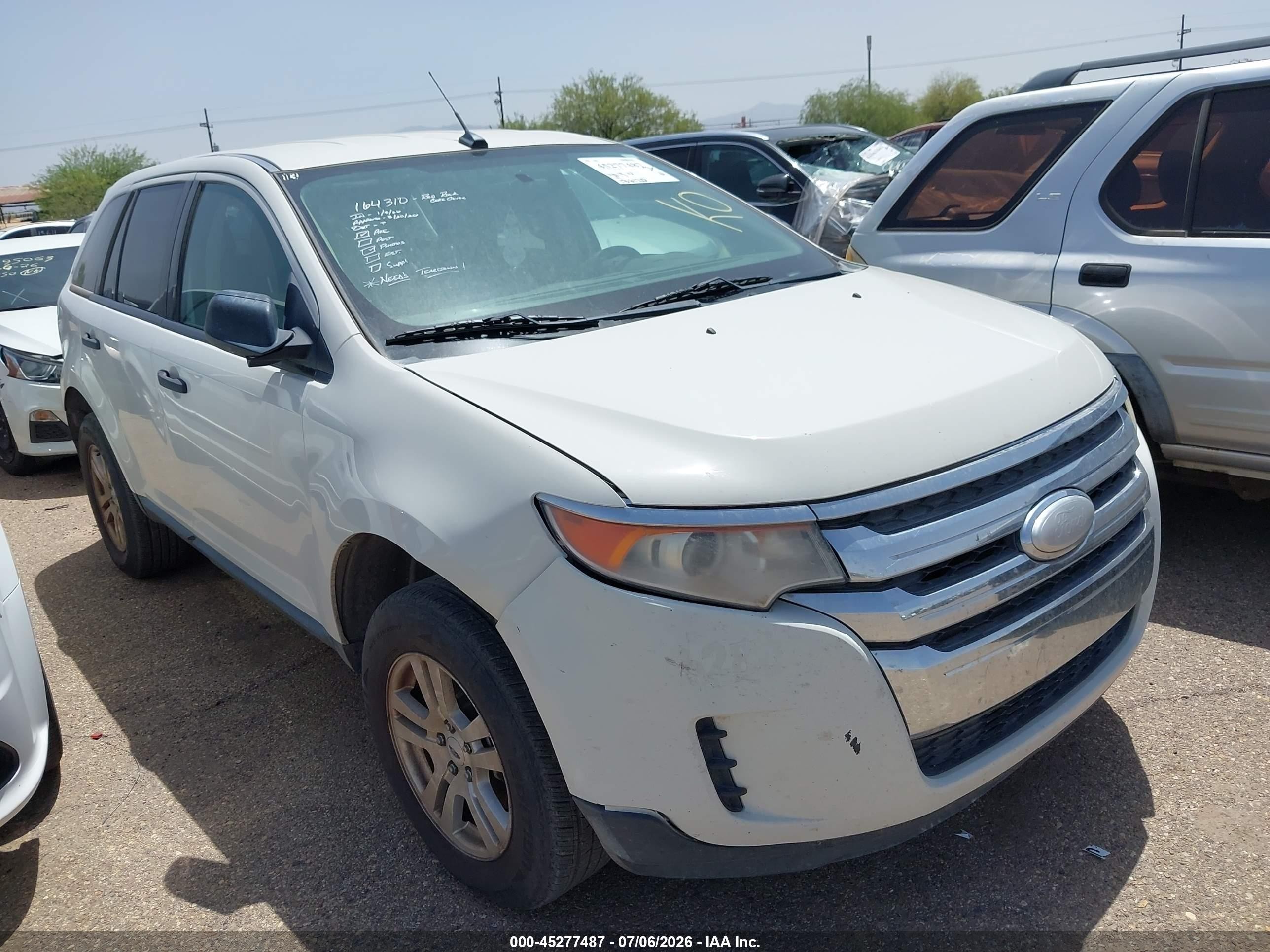 2012 Ford Edge Se Белый vin: 2FMDK3GC5CBA41977