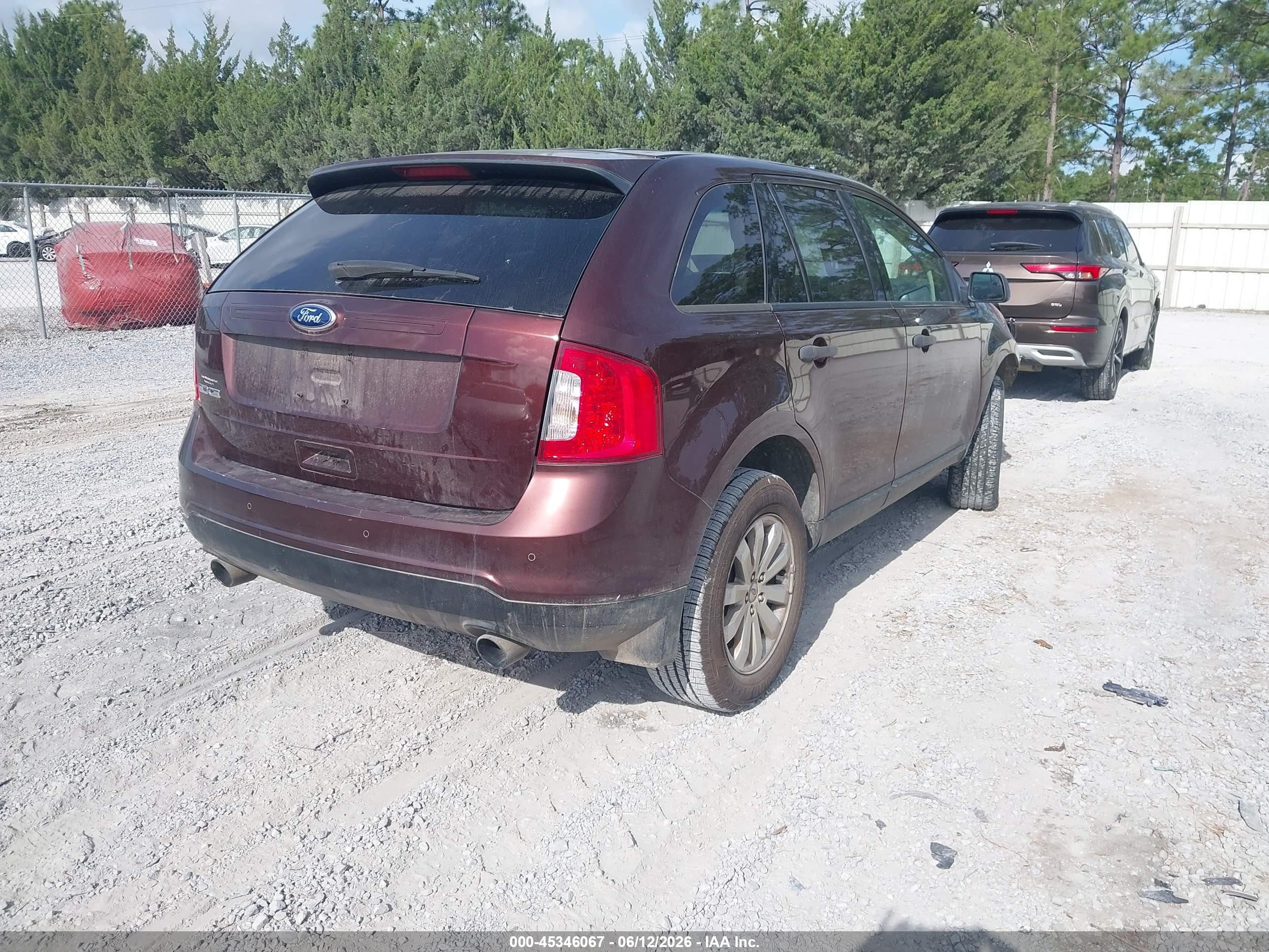 2012 Ford Edge Se Red vin: 2FMDK3GC5CBA95781