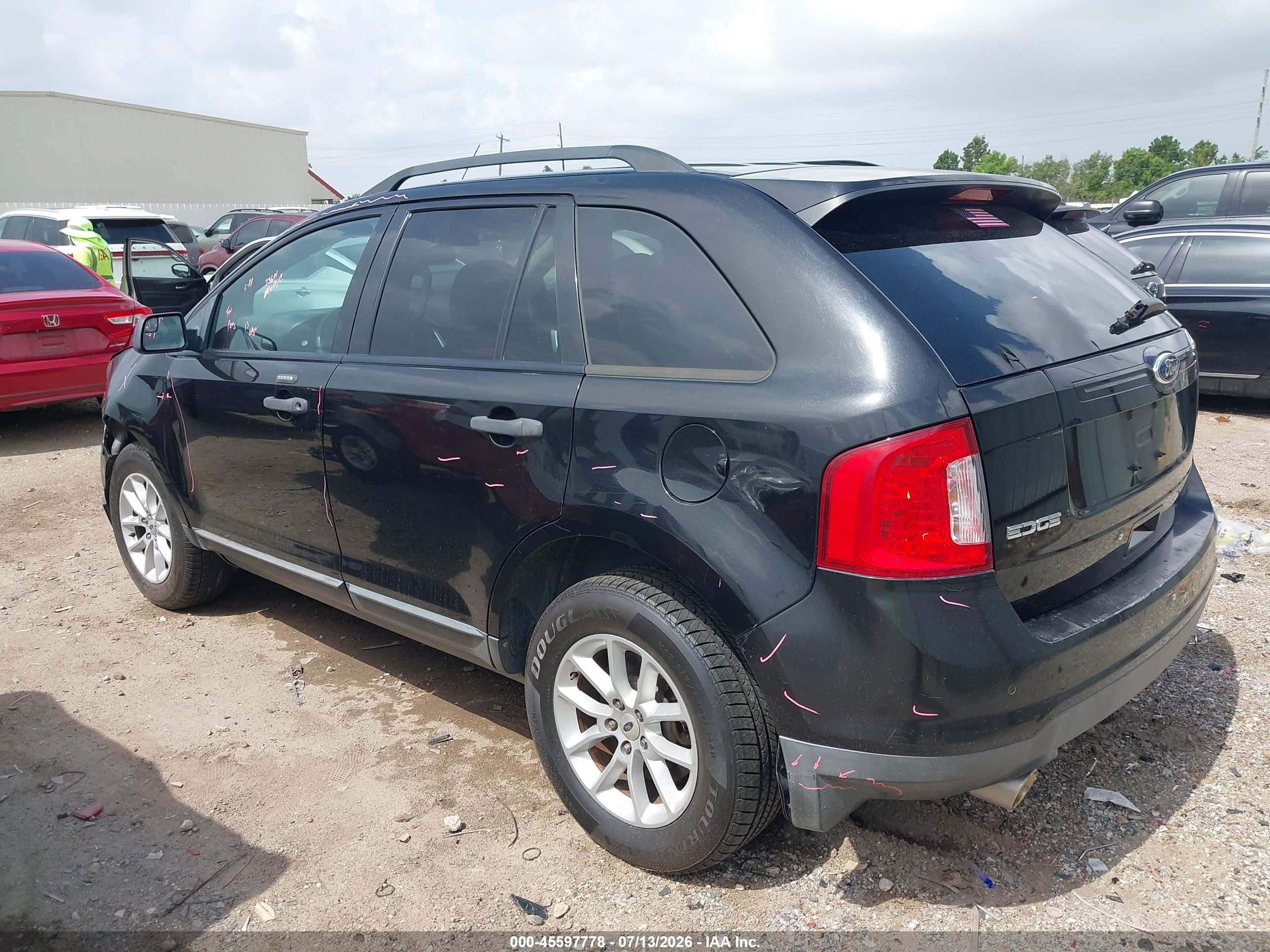2013 Ford Edge Se Black vin: 2FMDK3GC5DBA90114