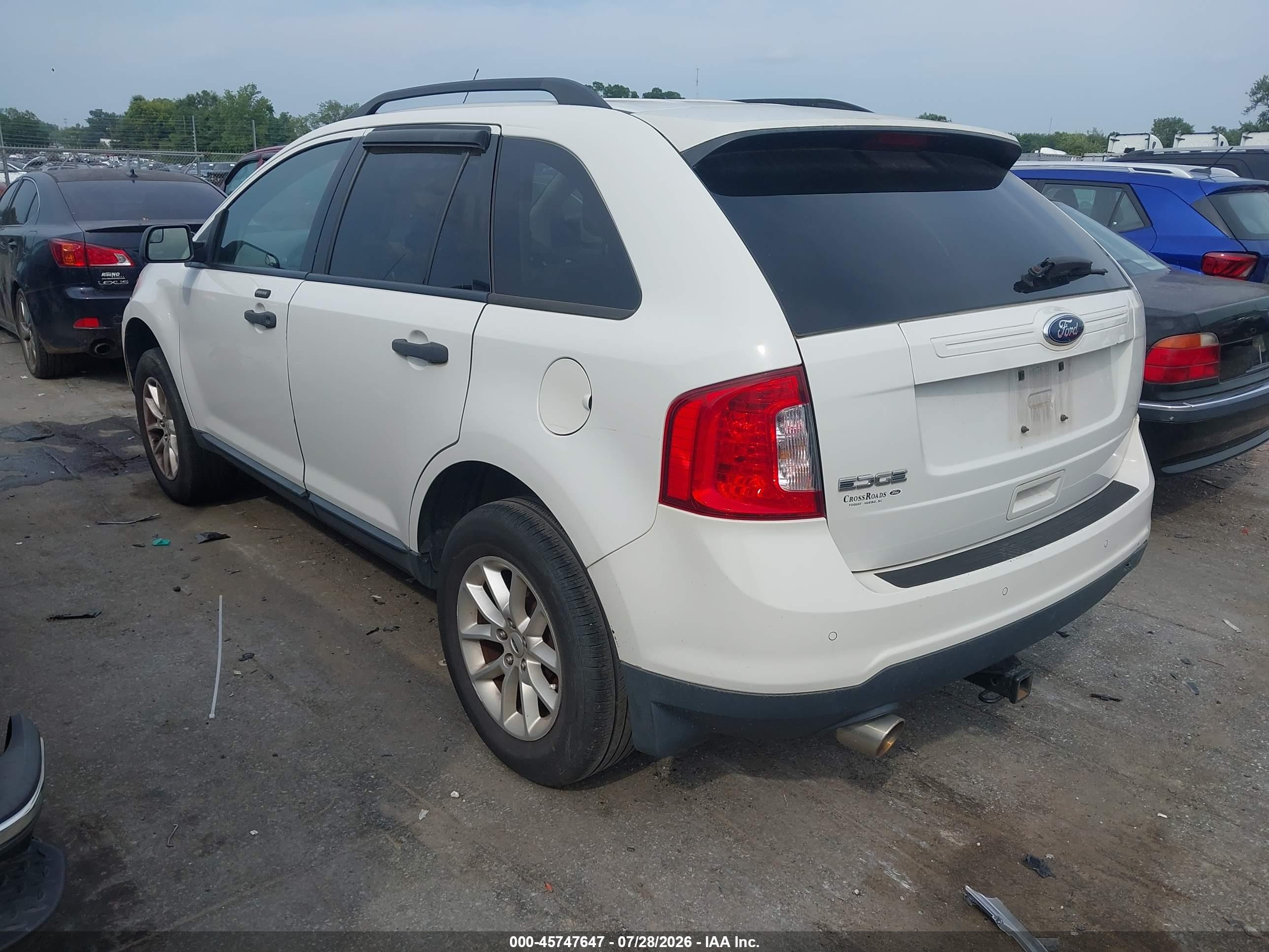2013 Ford Edge Se Белый vin: 2FMDK3GC5DBB04643