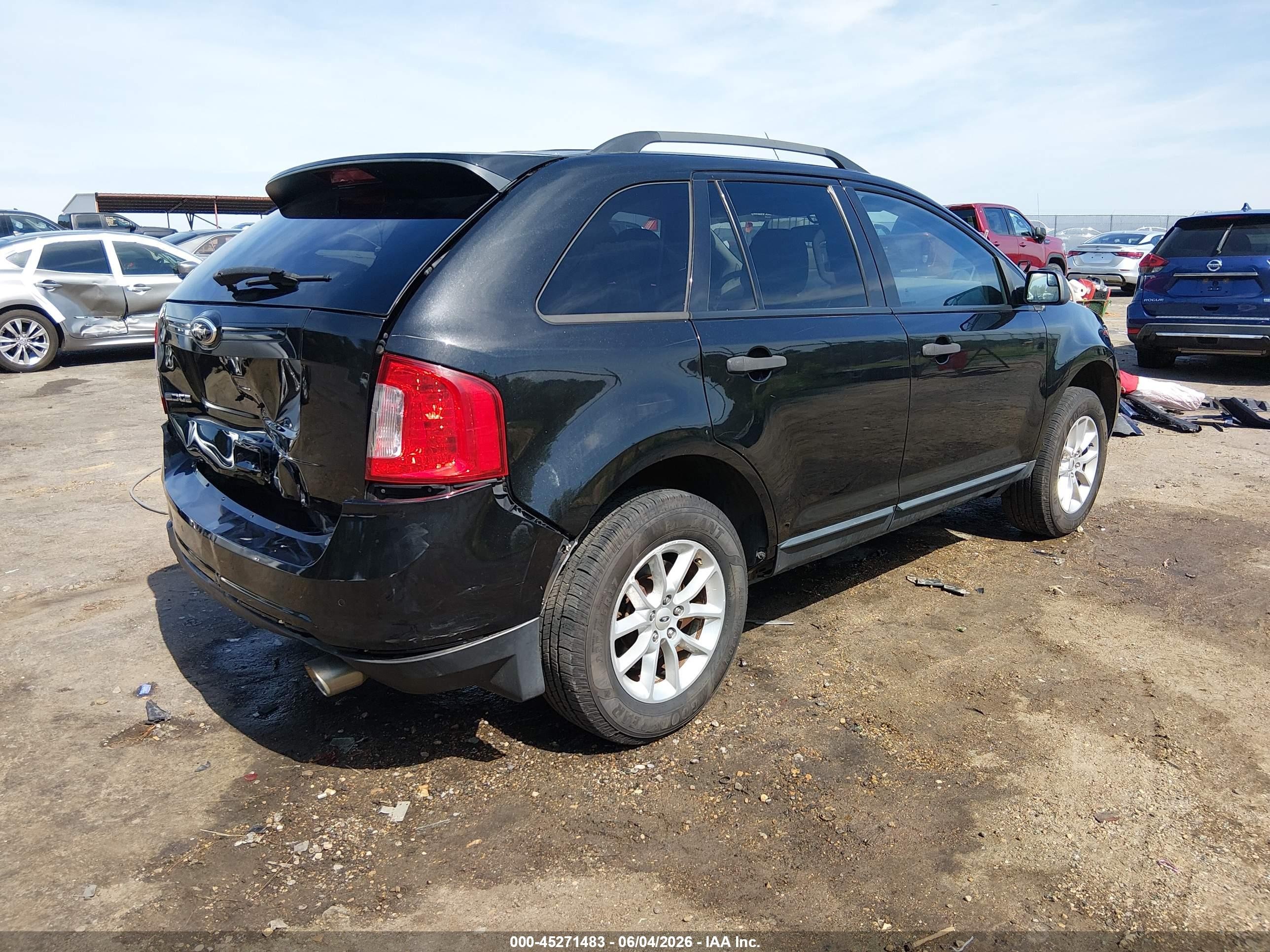 2013 Ford Edge Se Черный vin: 2FMDK3GC5DBB09471