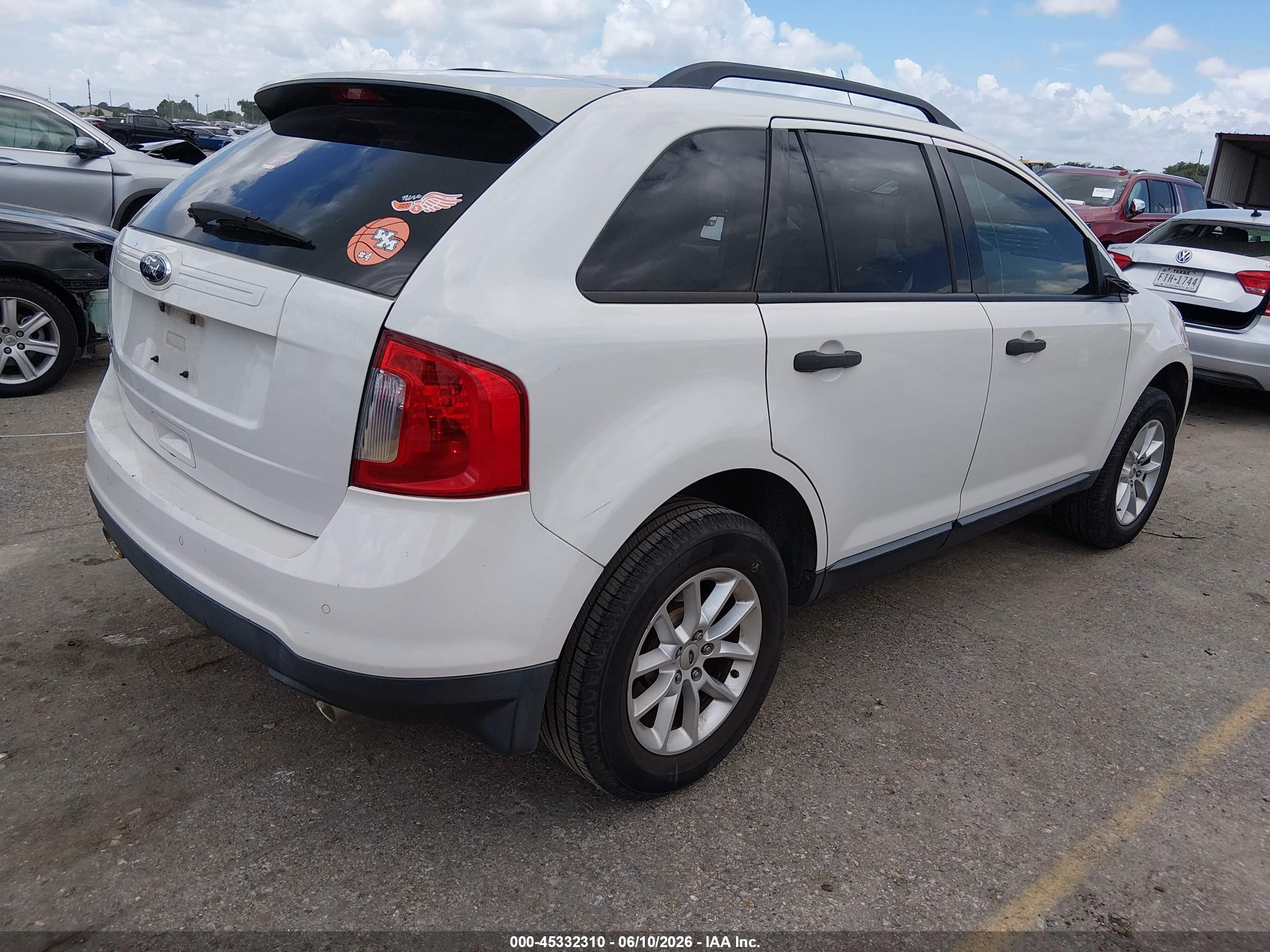 2013 Ford Edge Se Белый vin: 2FMDK3GC5DBB16386