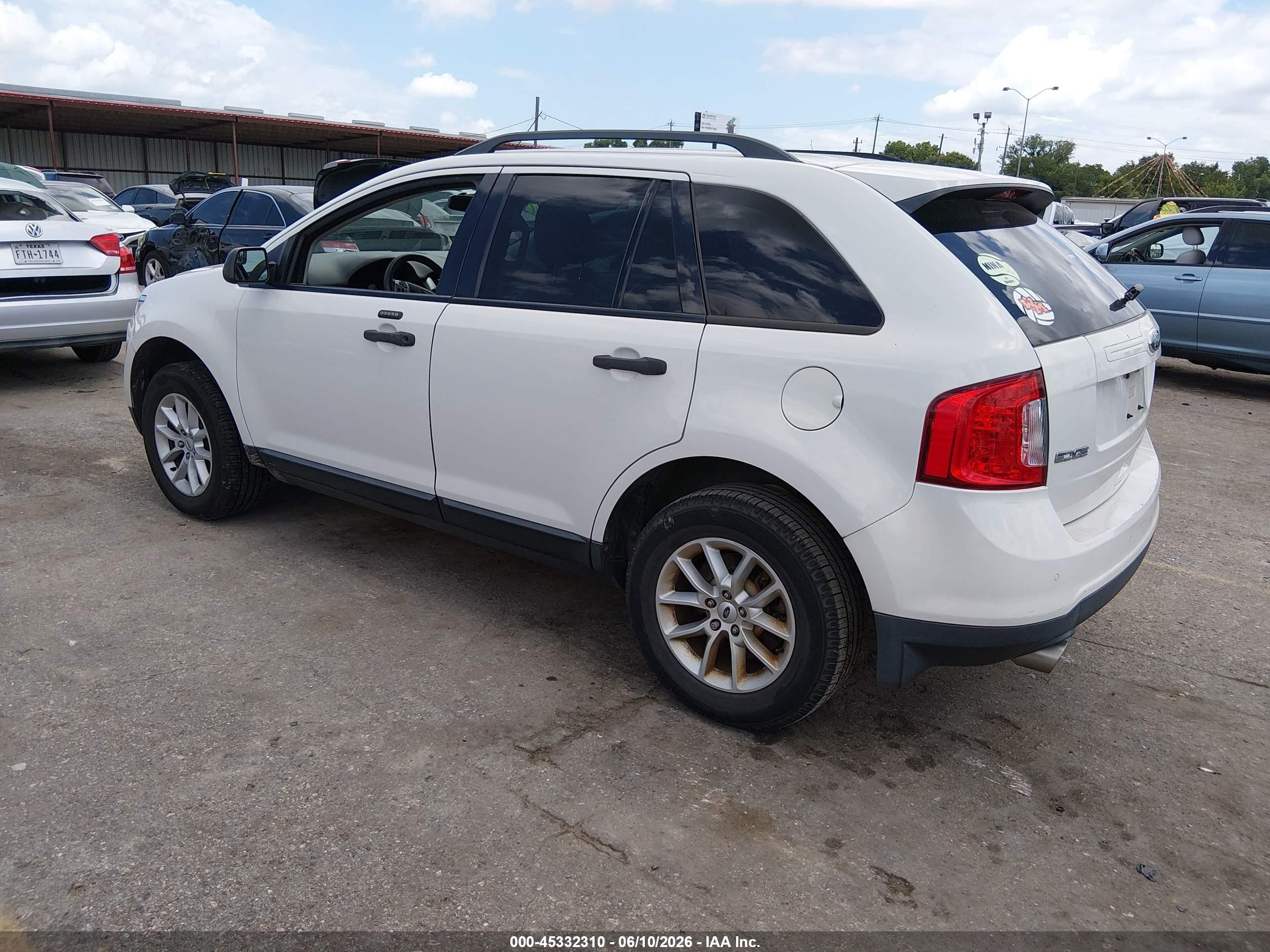 2013 Ford Edge Se Белый vin: 2FMDK3GC5DBB16386