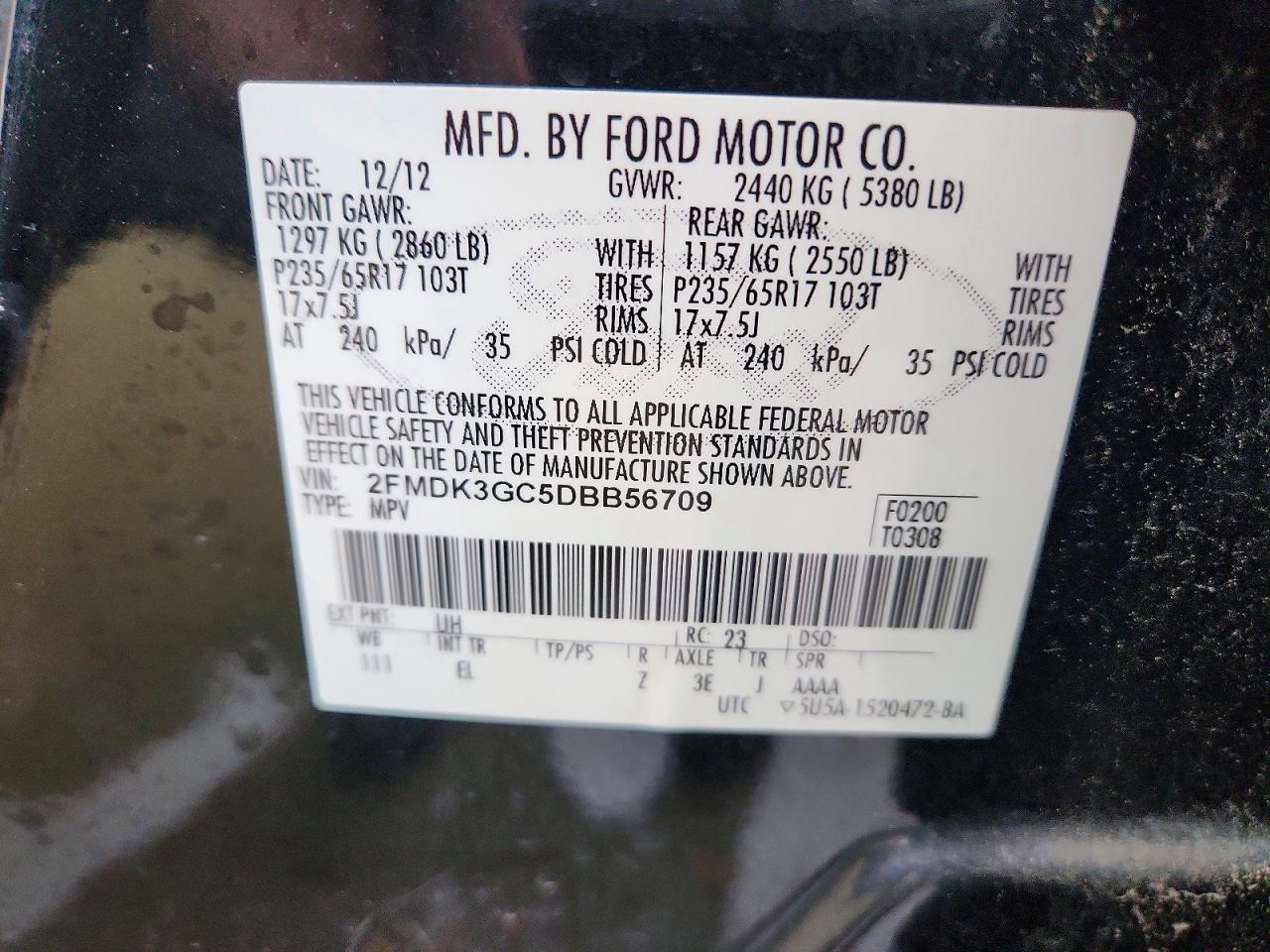 2013 Ford Edge Se Black vin: 2FMDK3GC5DBB56709