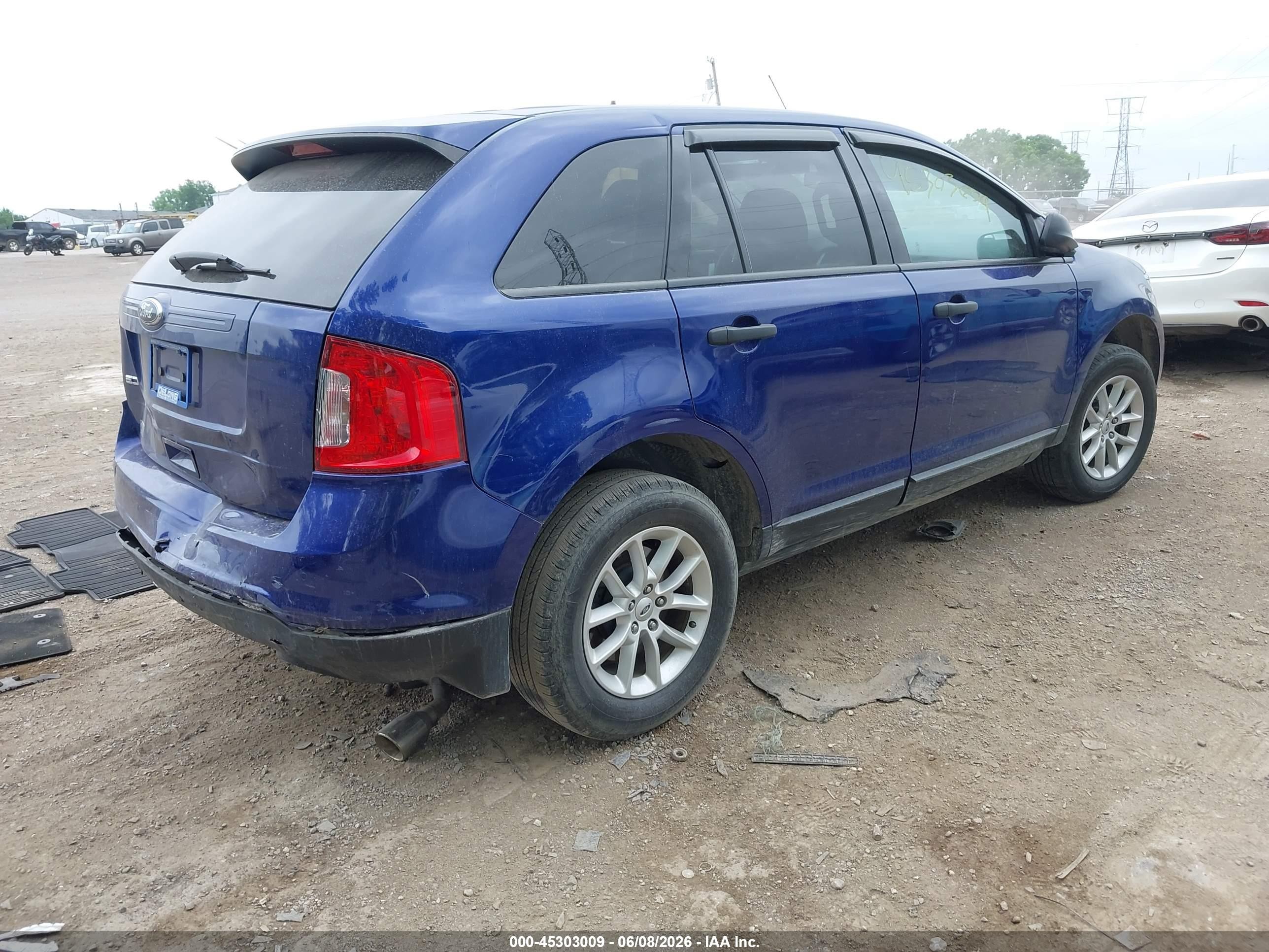 2013 Ford Edge Se Blue vin: 2FMDK3GC5DBC05892