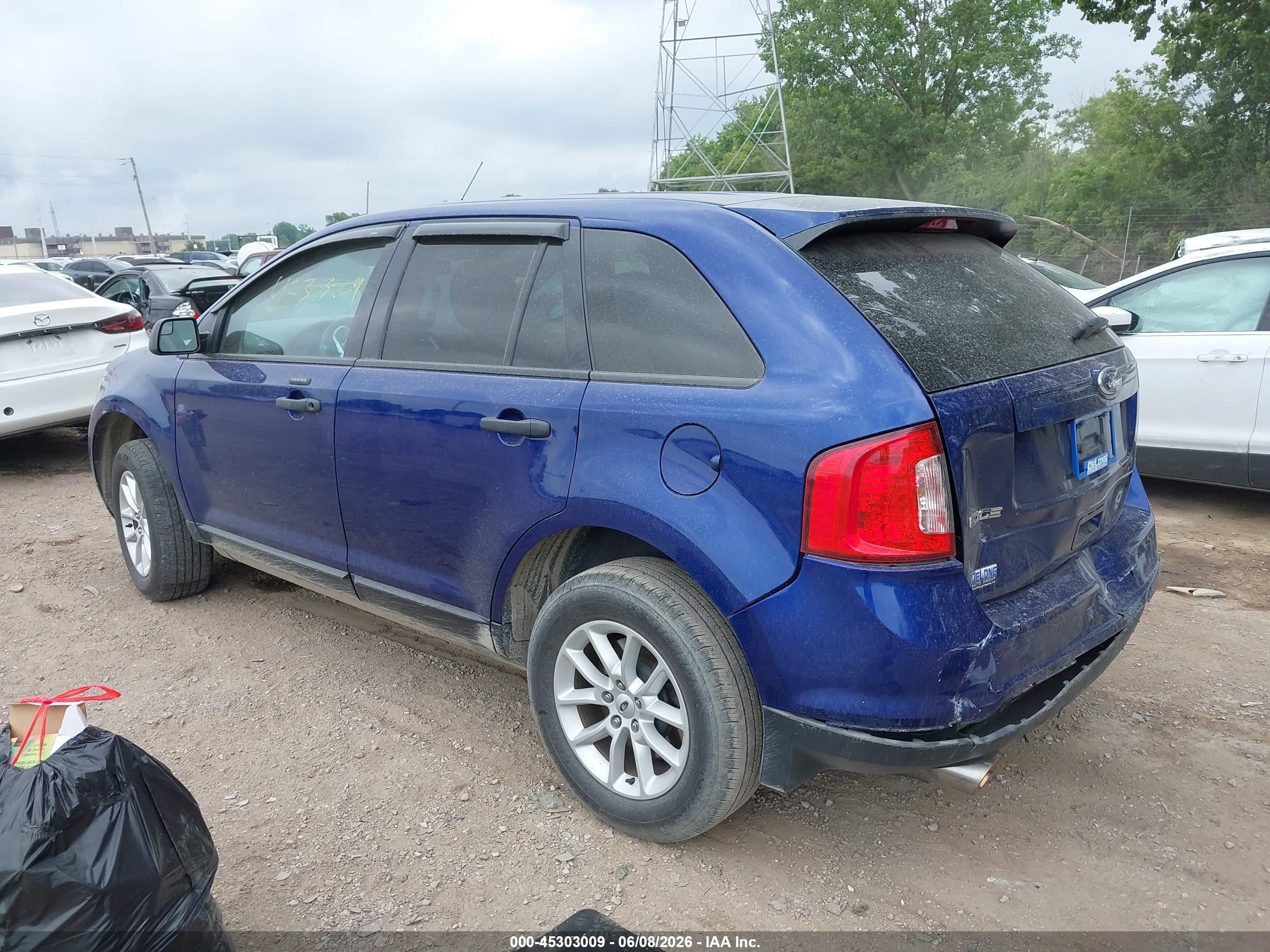 2013 Ford Edge Se Blue vin: 2FMDK3GC5DBC05892