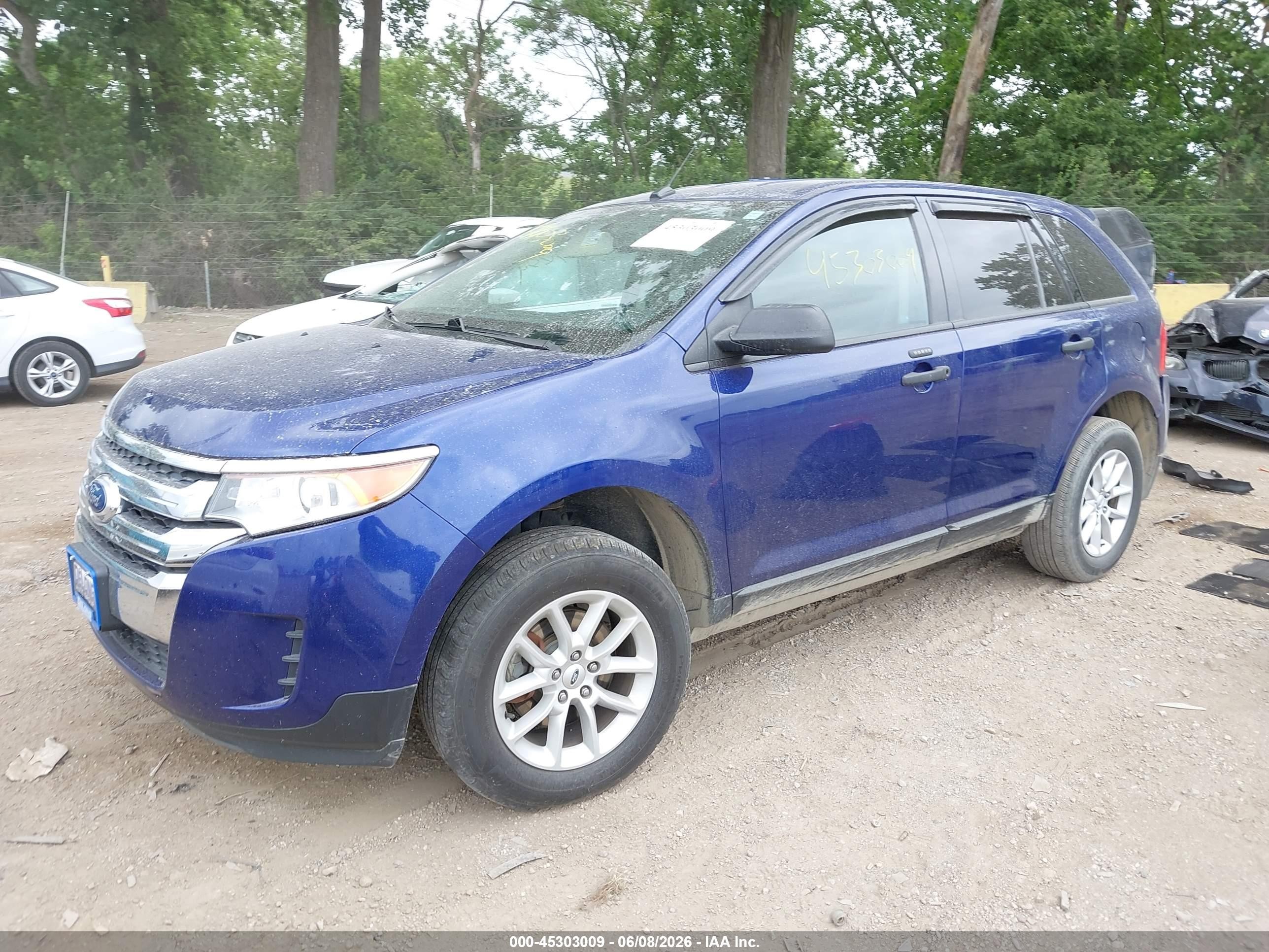 2013 Ford Edge Se Blue vin: 2FMDK3GC5DBC05892