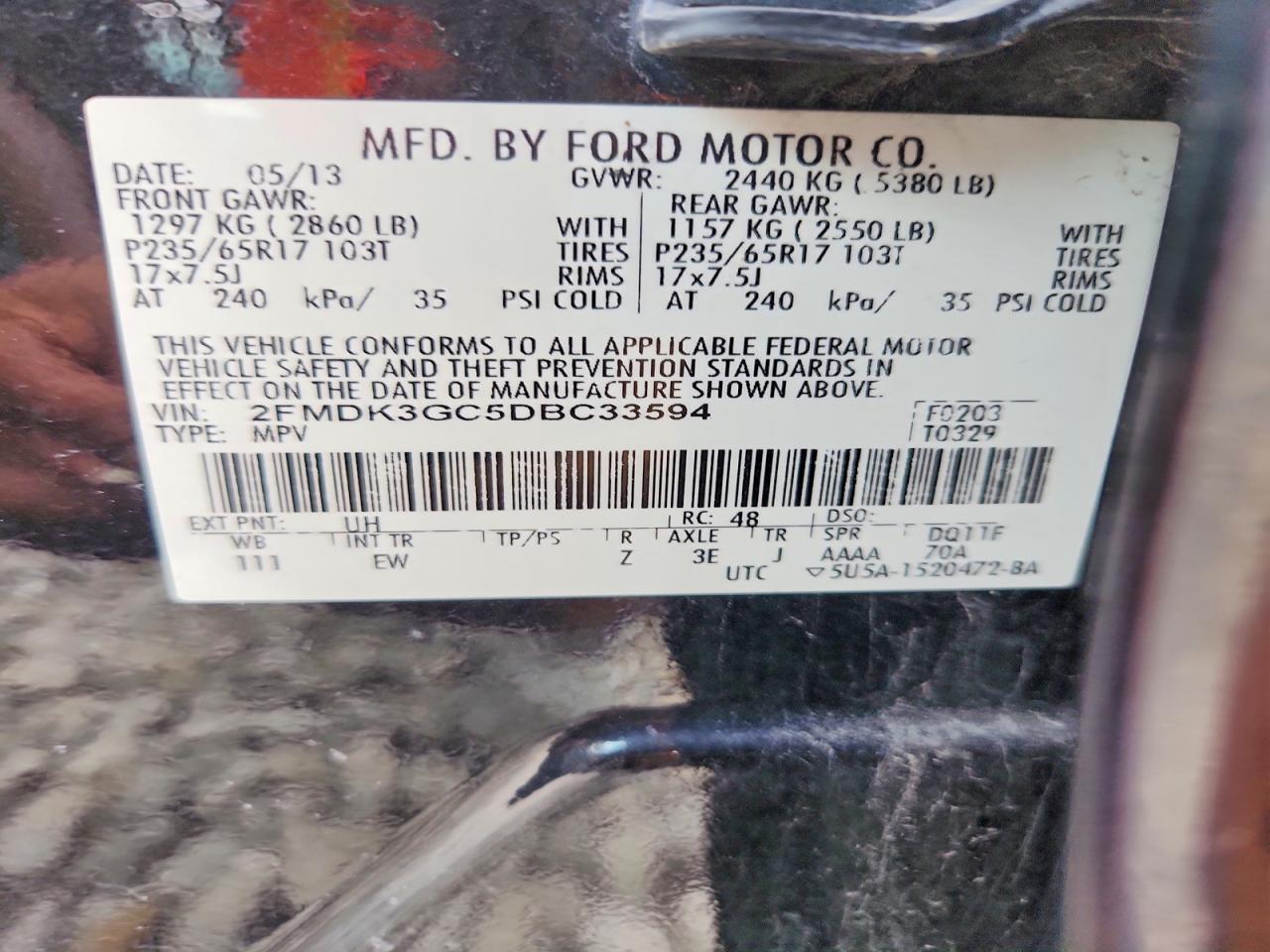2013 Ford Edge Se Black vin: 2FMDK3GC5DBC33594
