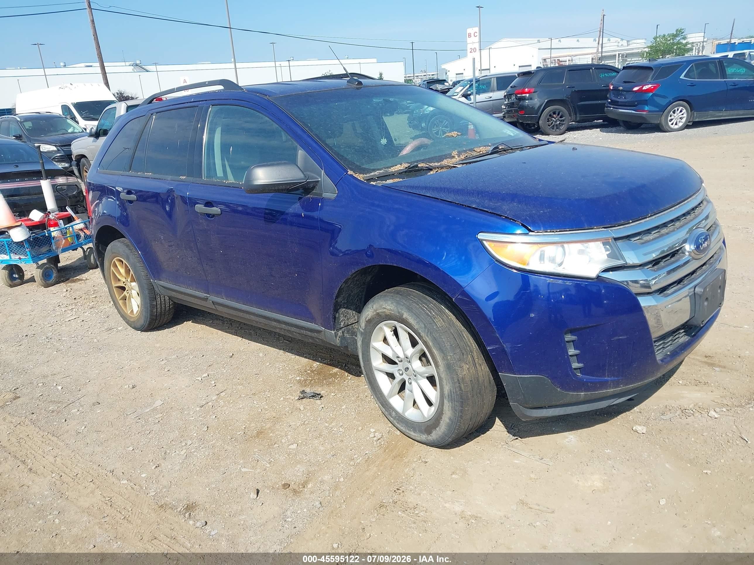 2013 Ford Edge Se Blue vin: 2FMDK3GC5DBC45017