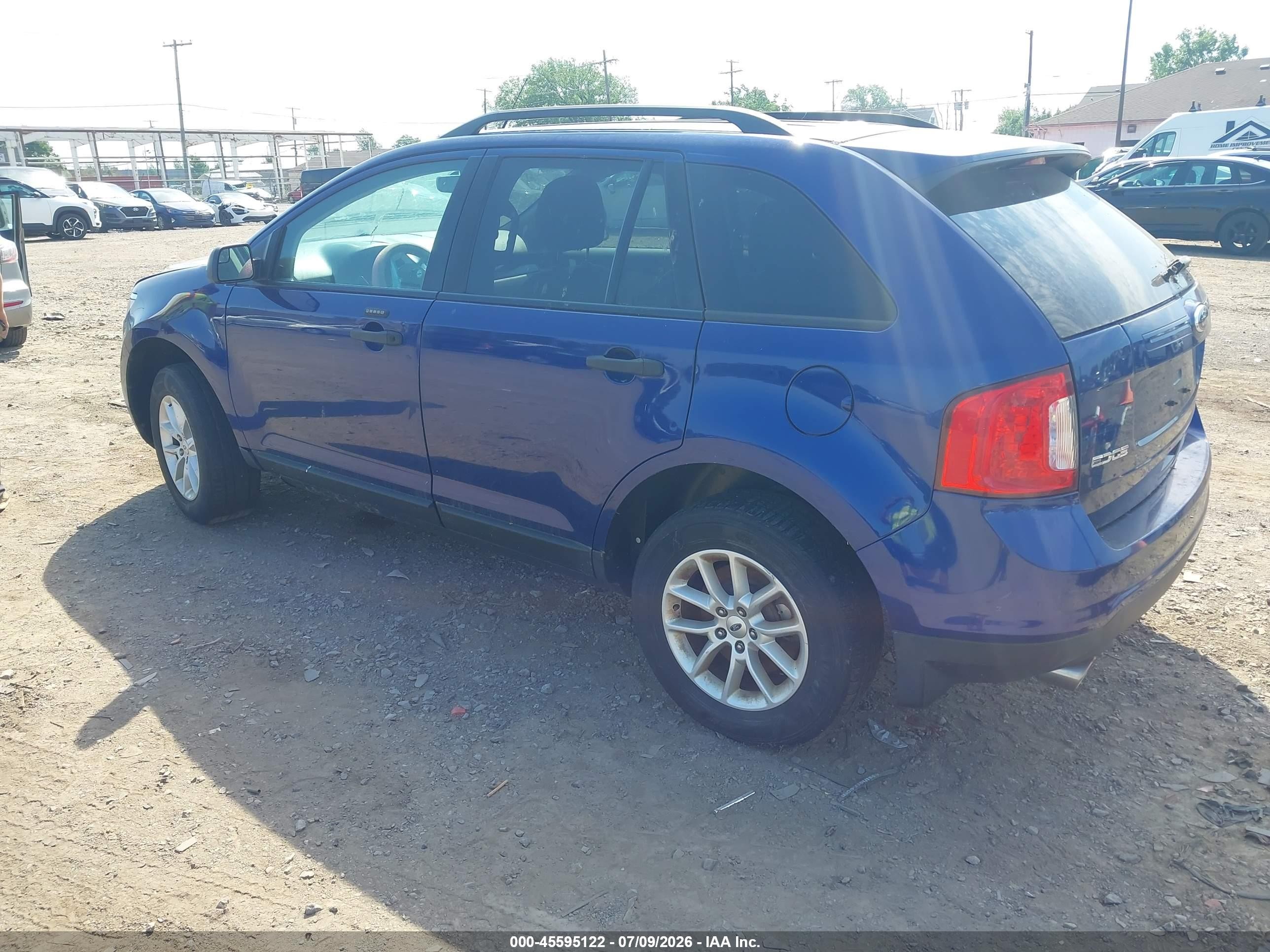 2013 Ford Edge Se Blue vin: 2FMDK3GC5DBC45017