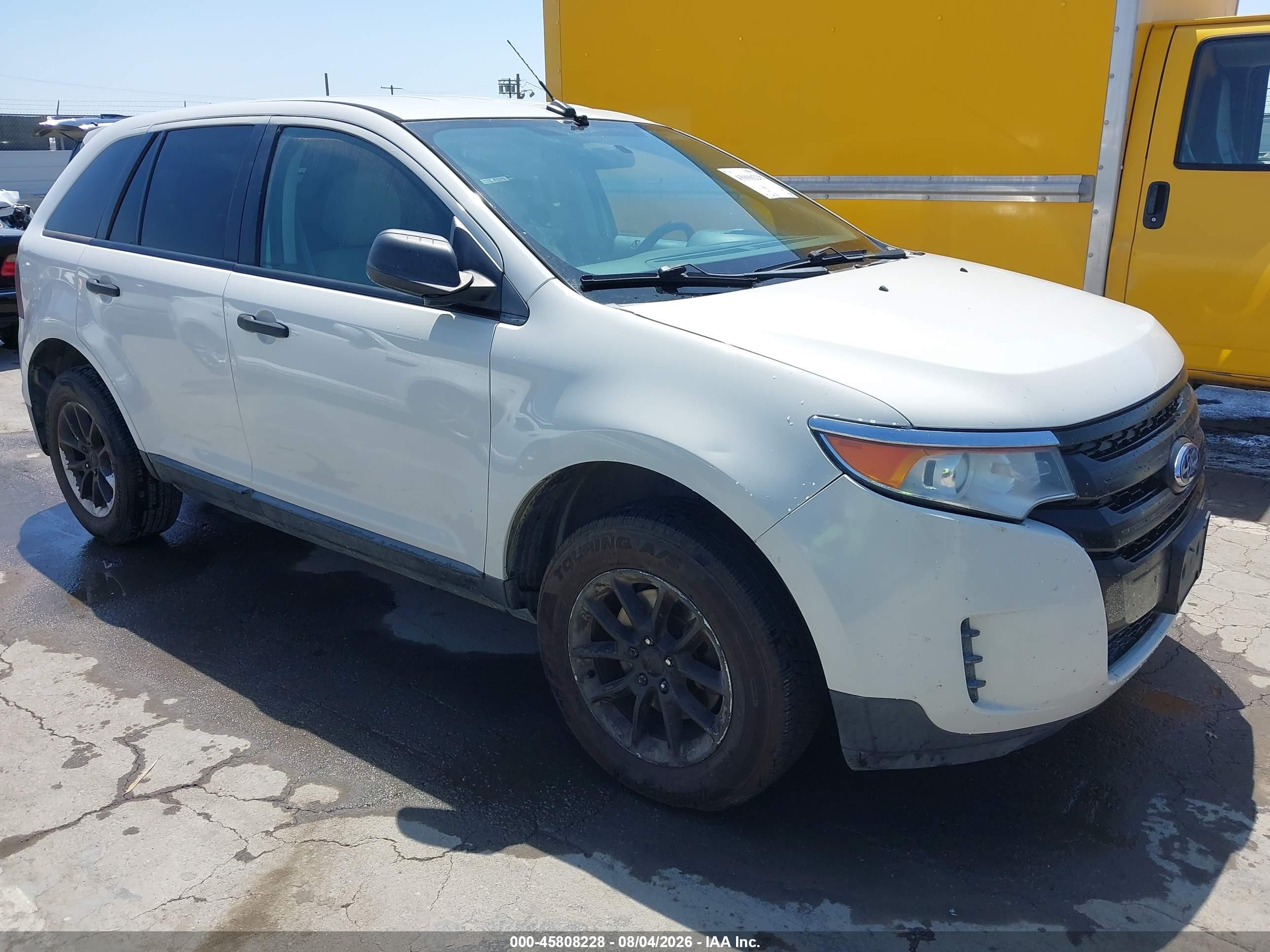 2013 Ford Edge Se White vin: 2FMDK3GC5DBE19409