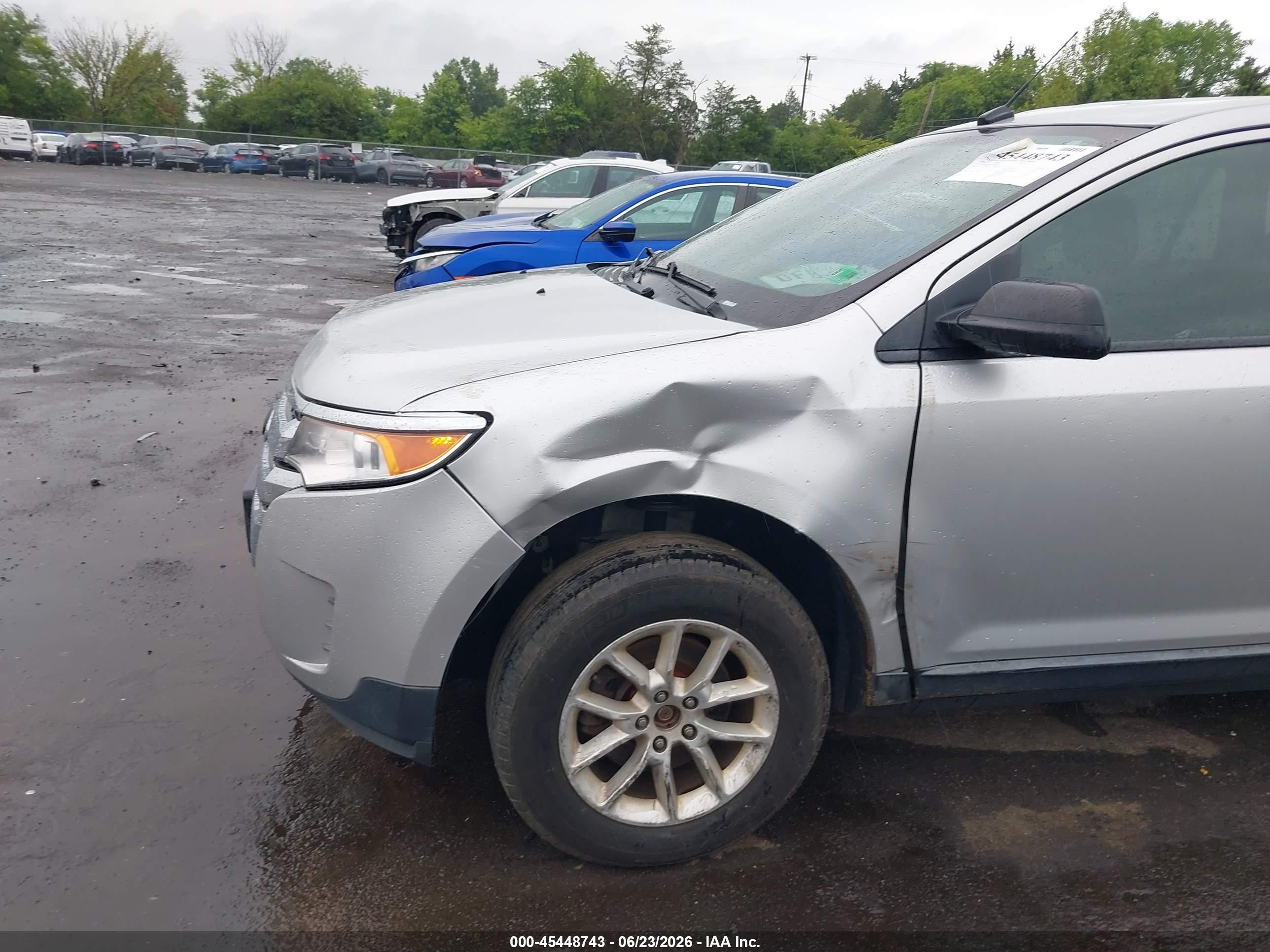 2014 Ford Edge Se Silver vin: 2FMDK3GC5EBA03653
