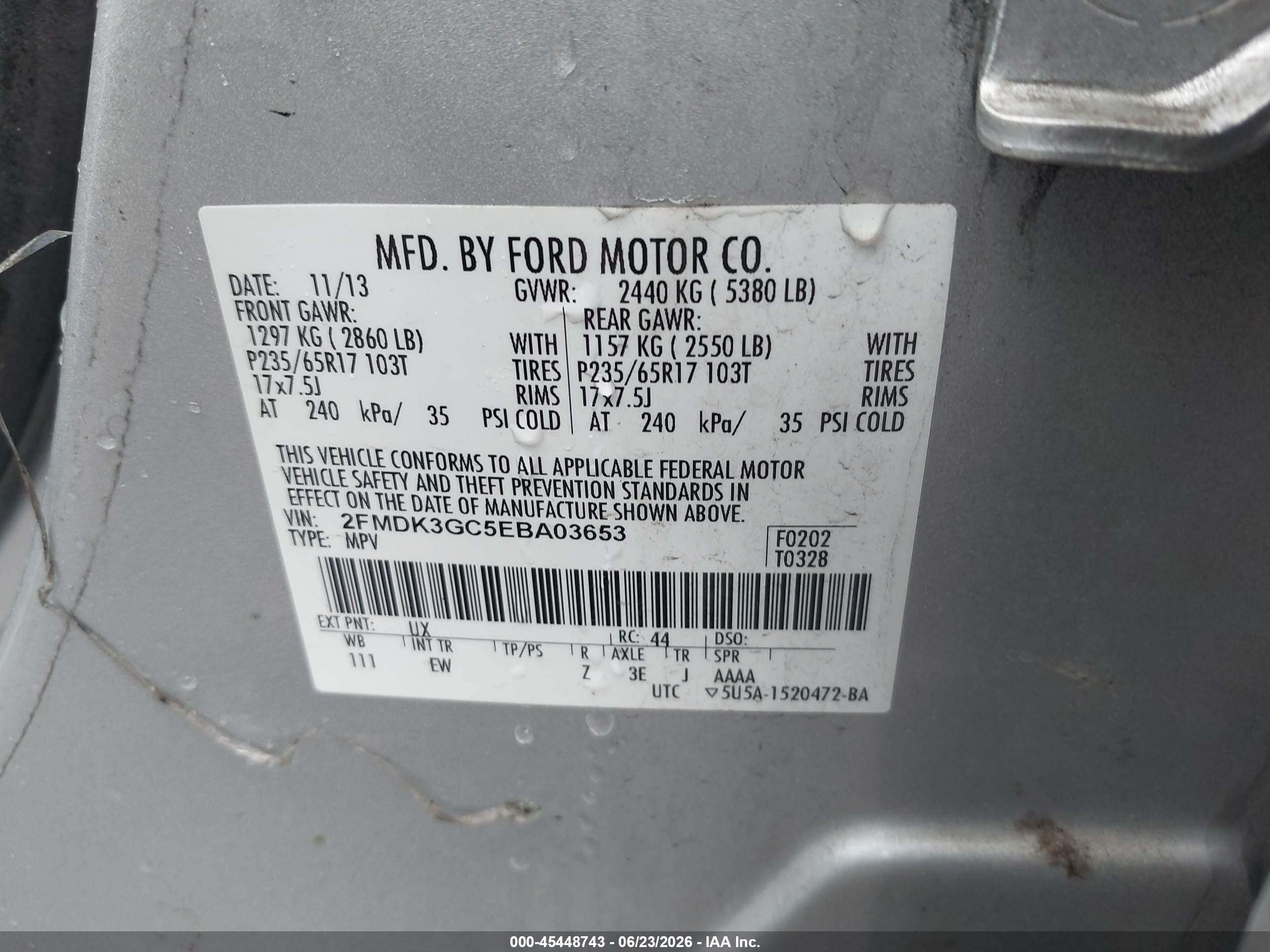 2014 Ford Edge Se Silver vin: 2FMDK3GC5EBA03653
