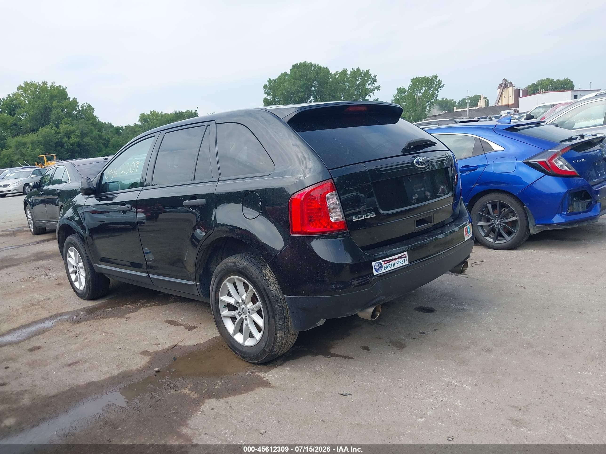 2014 Ford Edge Se Черный vin: 2FMDK3GC5EBA41285