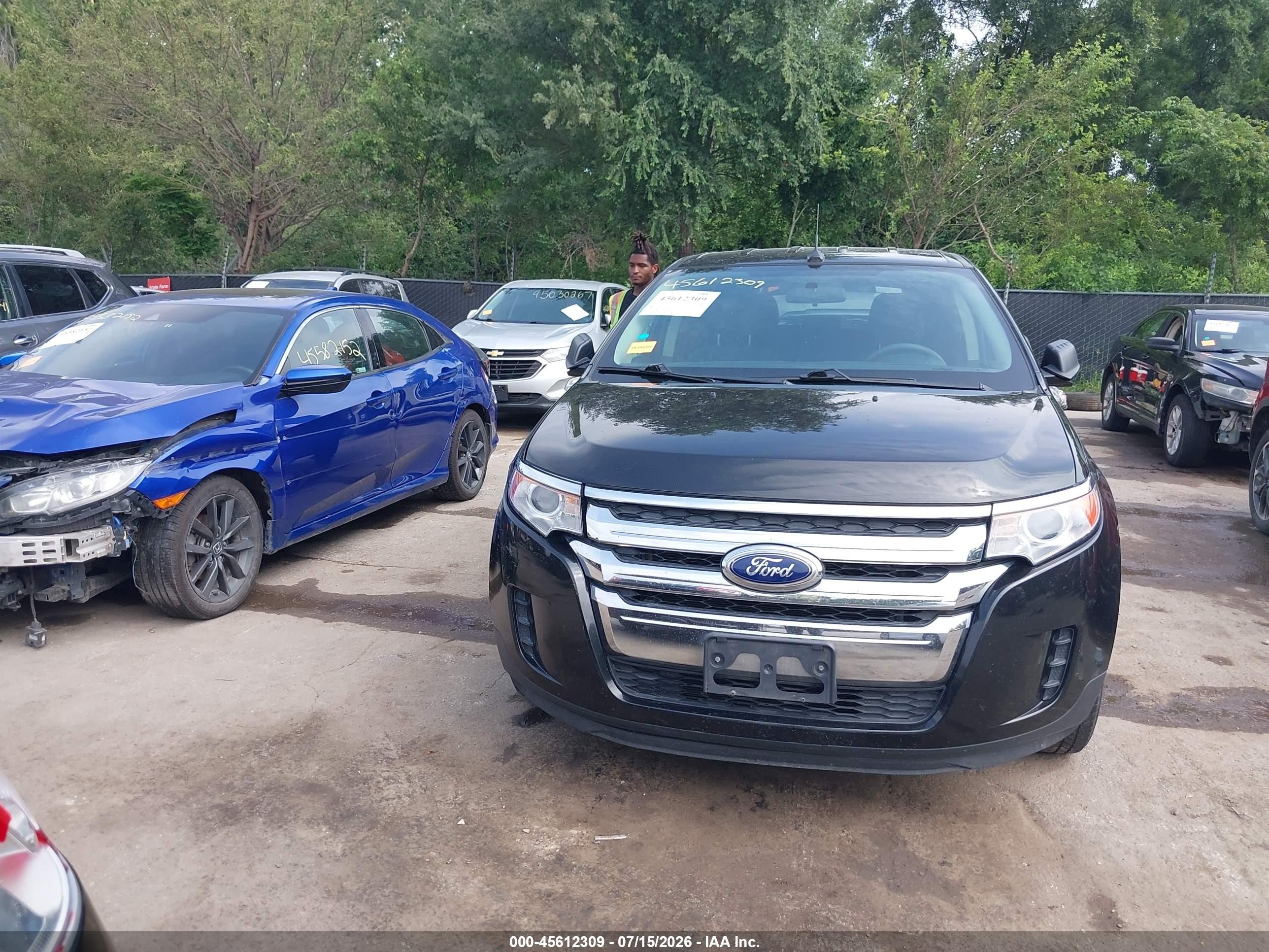 2014 Ford Edge Se Черный vin: 2FMDK3GC5EBA41285