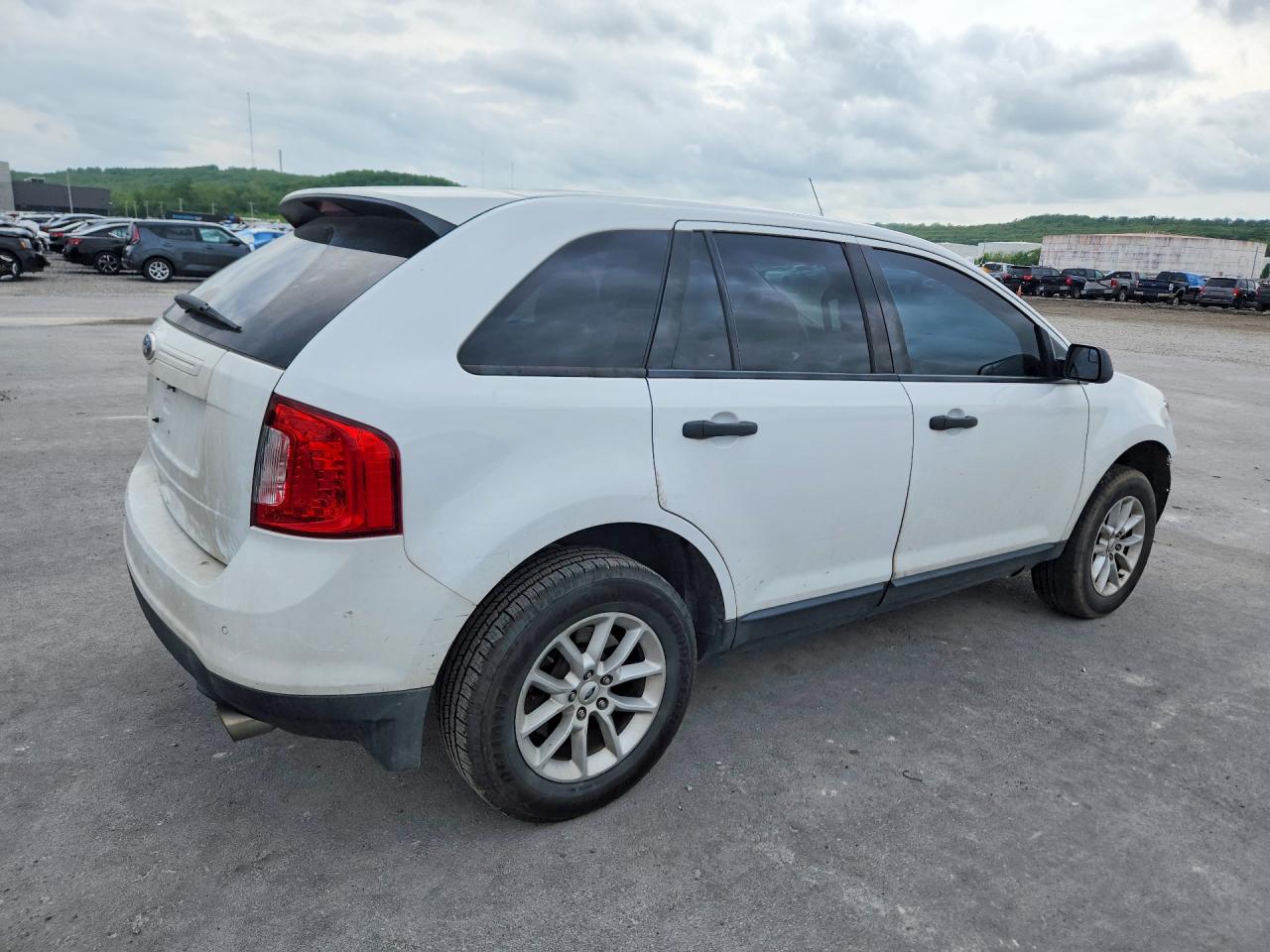 2014 Ford Edge Se White vin: 2FMDK3GC5EBB17958