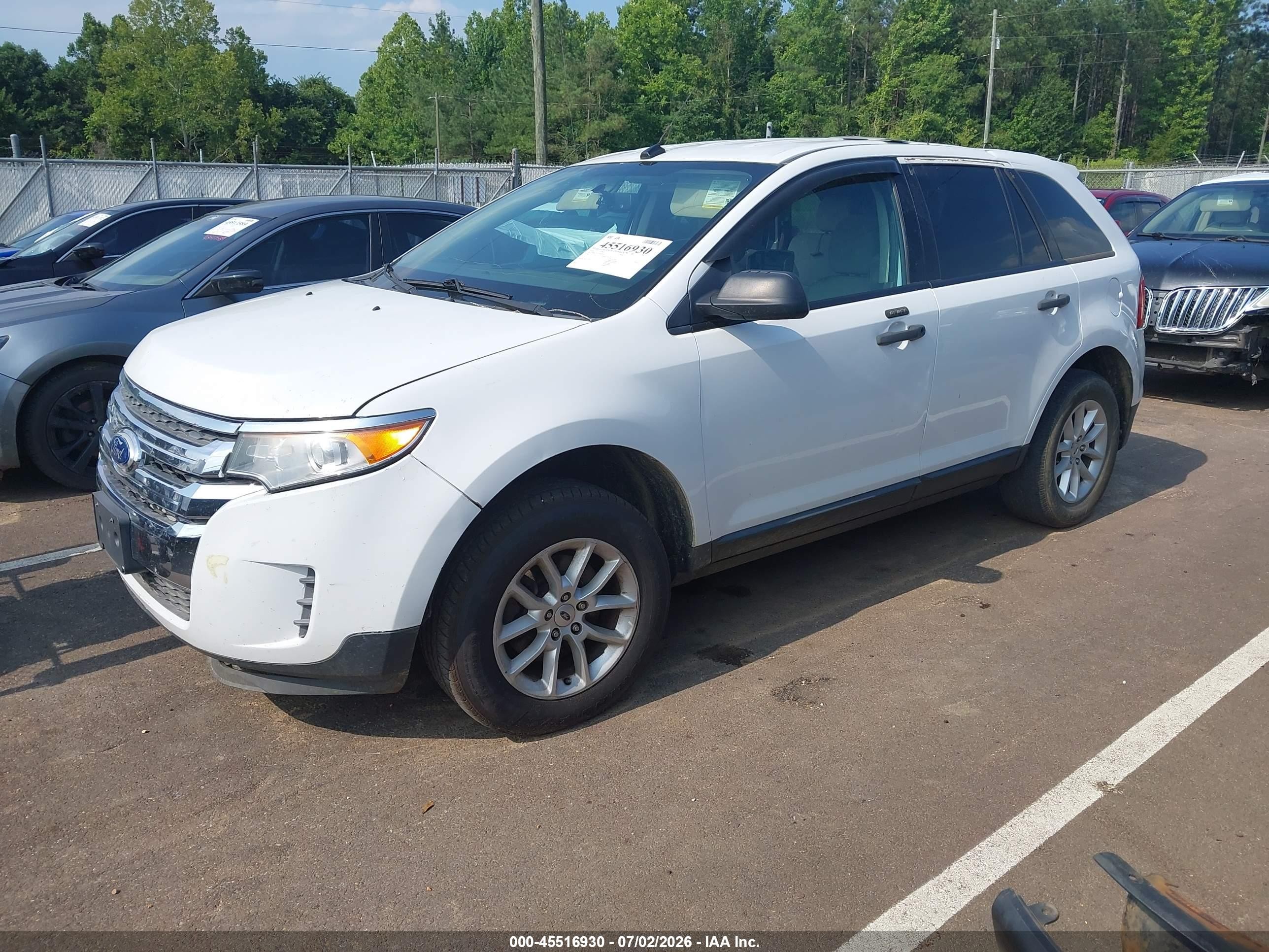 2014 Ford Edge Se Белый vin: 2FMDK3GC5EBB34548