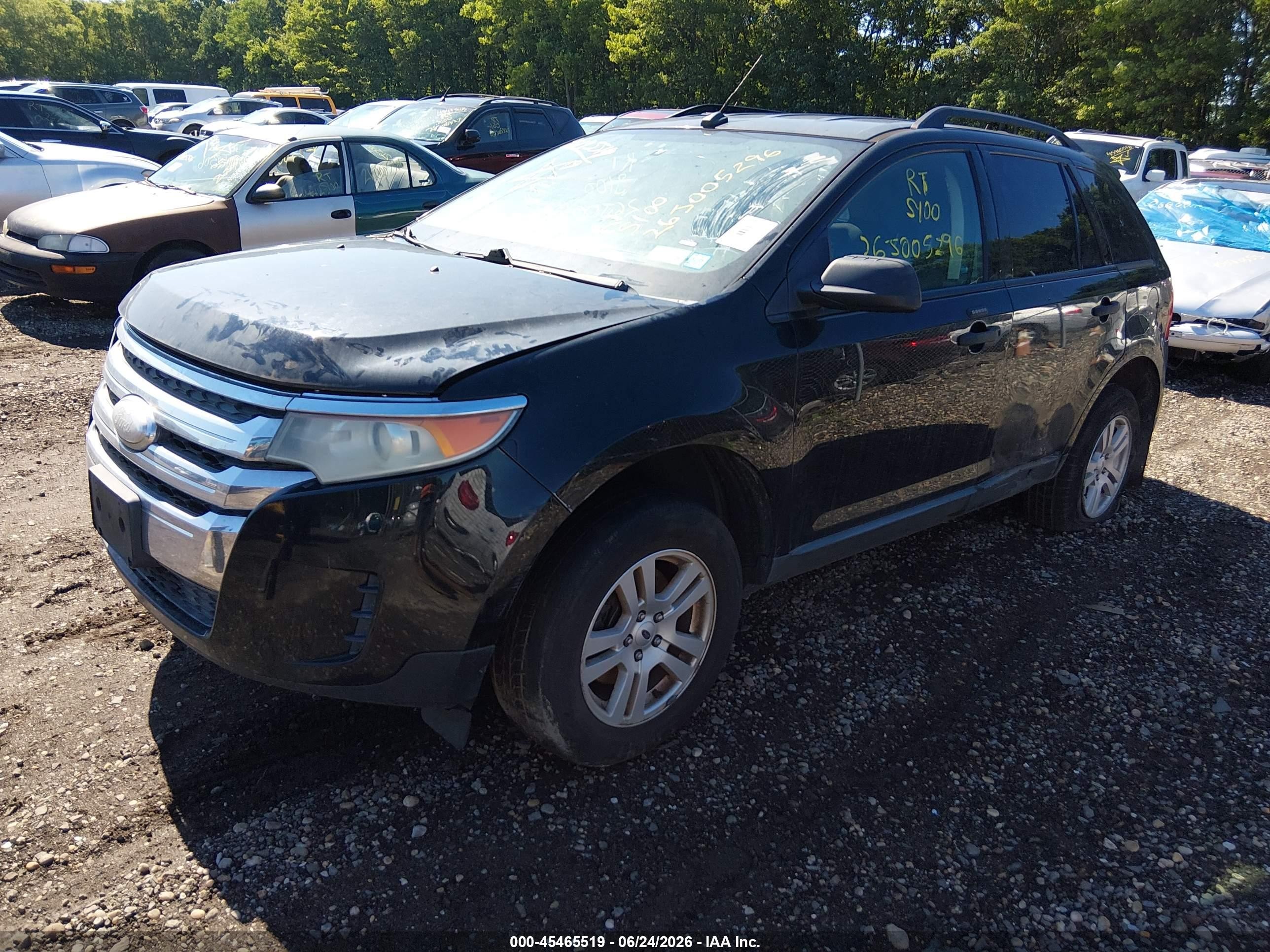 2011 Ford Edge Se Черный vin: 2FMDK3GC6BBB57915
