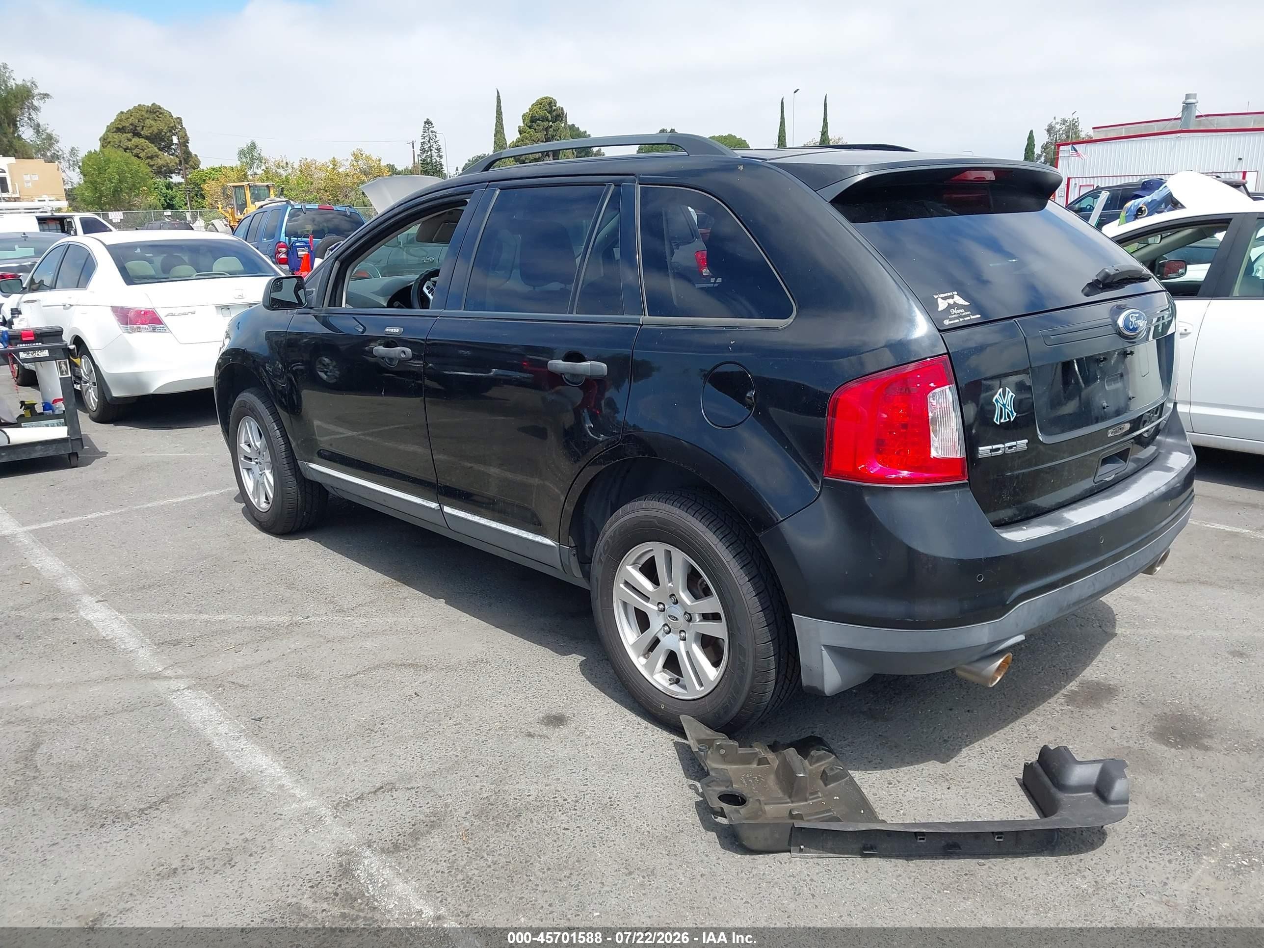 2012 Ford Edge Se Black vin: 2FMDK3GC6CBA27523